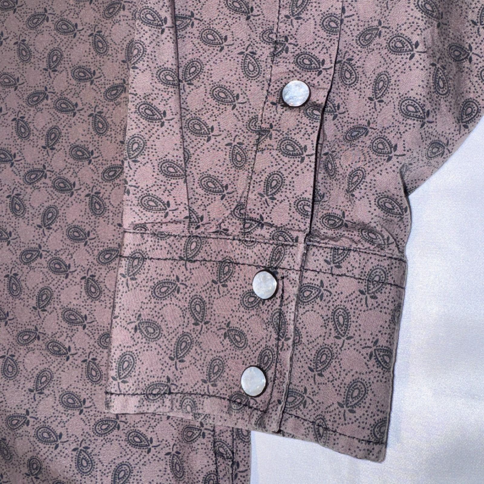 Other Rafter C Brown Paisley Western Pearl Snap Shirt XL Cowboy Ro Size US XL / EU 56 / 4 - 4 Thumbnail