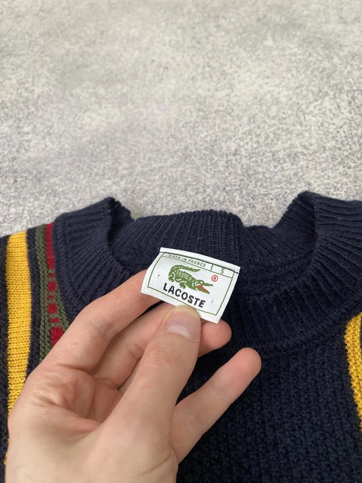 Lacoste × Vintage Vintage Lacoste Coogi Style Sweater Size US L / EU 52-54 / 3 - 6 Thumbnail