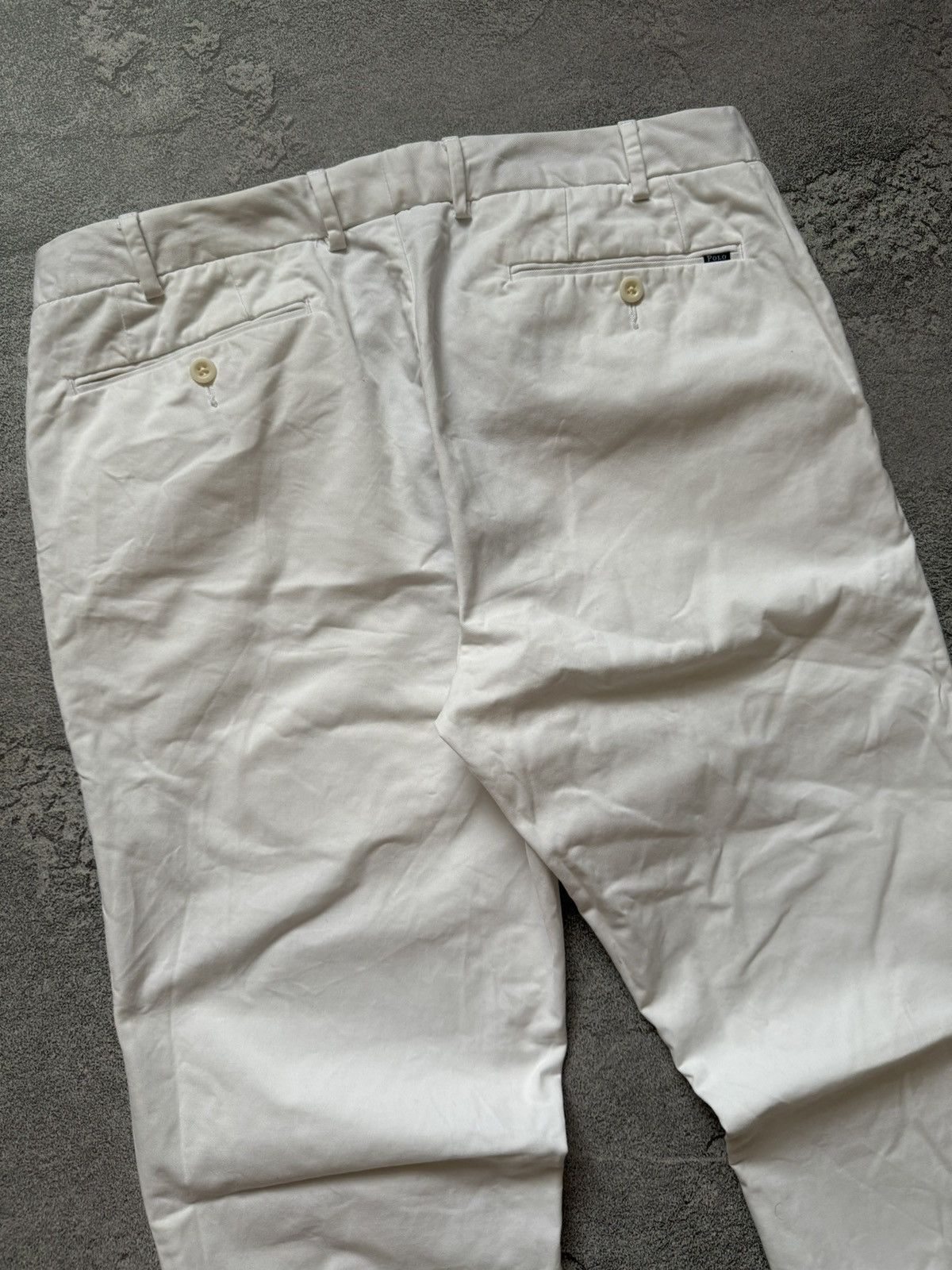 Polo Ralph Lauren × Vintage Polo Ralph Lauren 32/32 white chino pant trouser Jean stretc Size US 32 / EU 48 - 4 Thumbnail