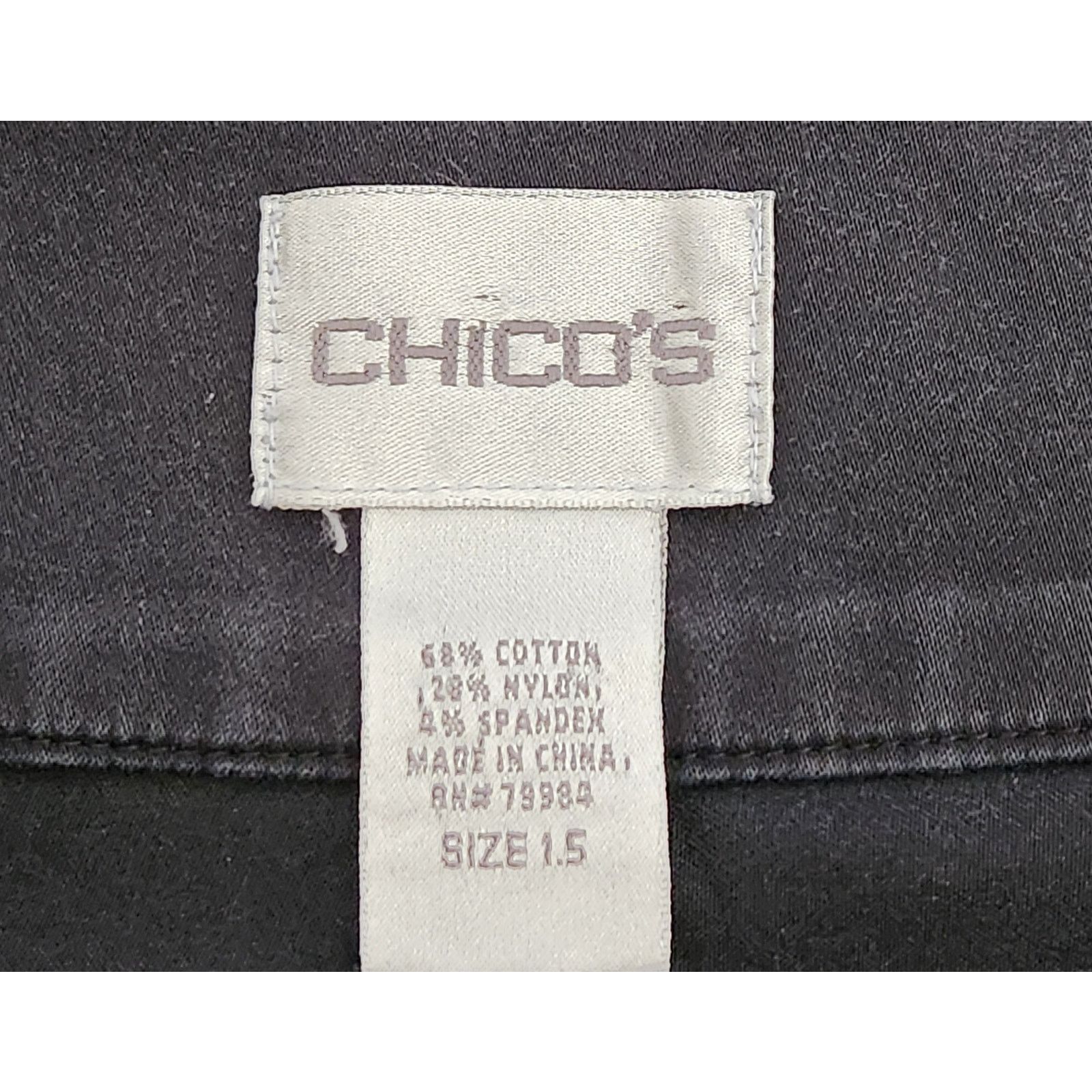 Other Chico's Black Flat Front Cropped Pants 1.5 Medium 8 10 Size 32" / US 10 / IT 46 - 3 Thumbnail