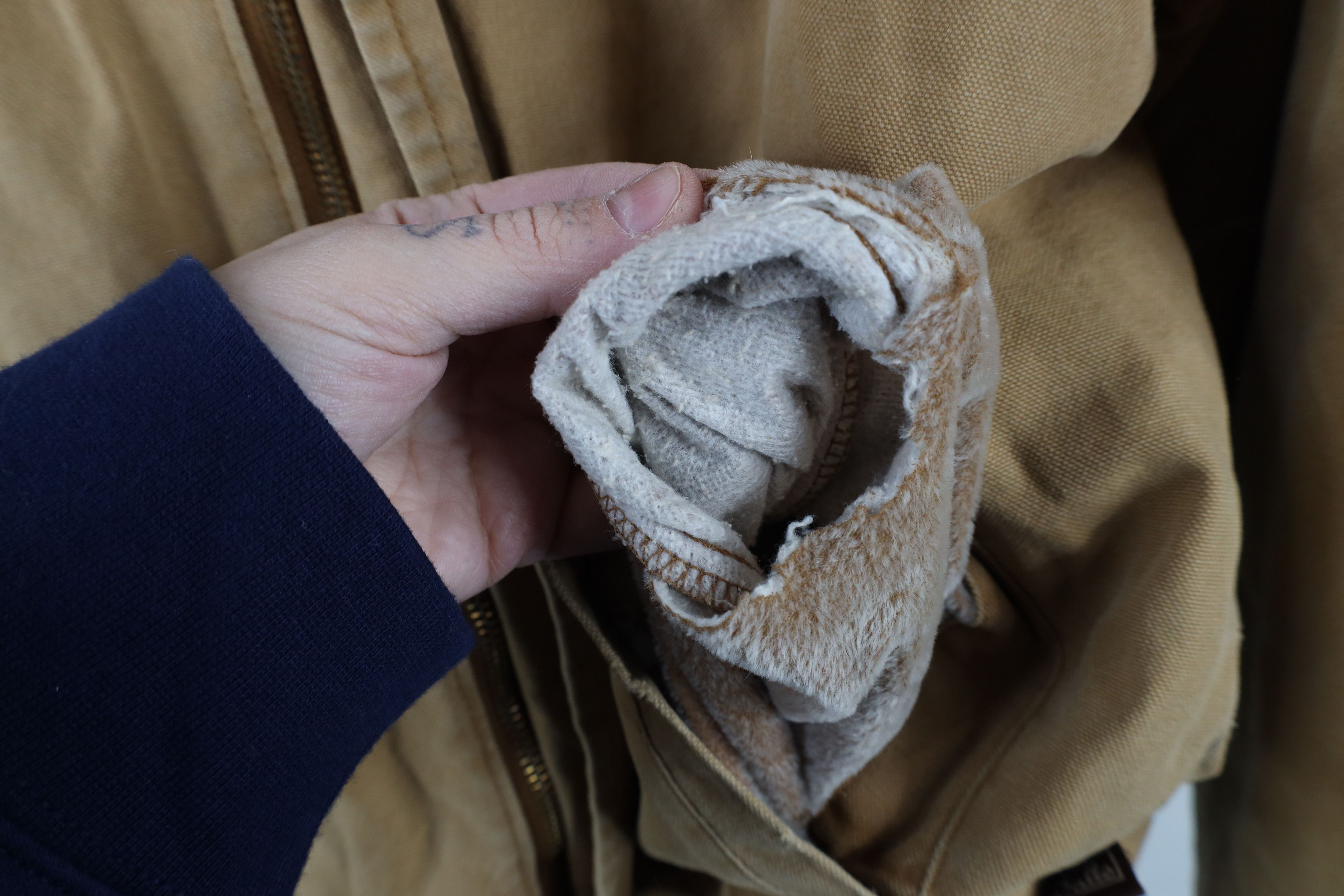 Vintage × Walls Vintage 90s Walls Canvas Bomber Jacket Duck Brown USA Size US XL / EU 56 / 4 - 4 Thumbnail