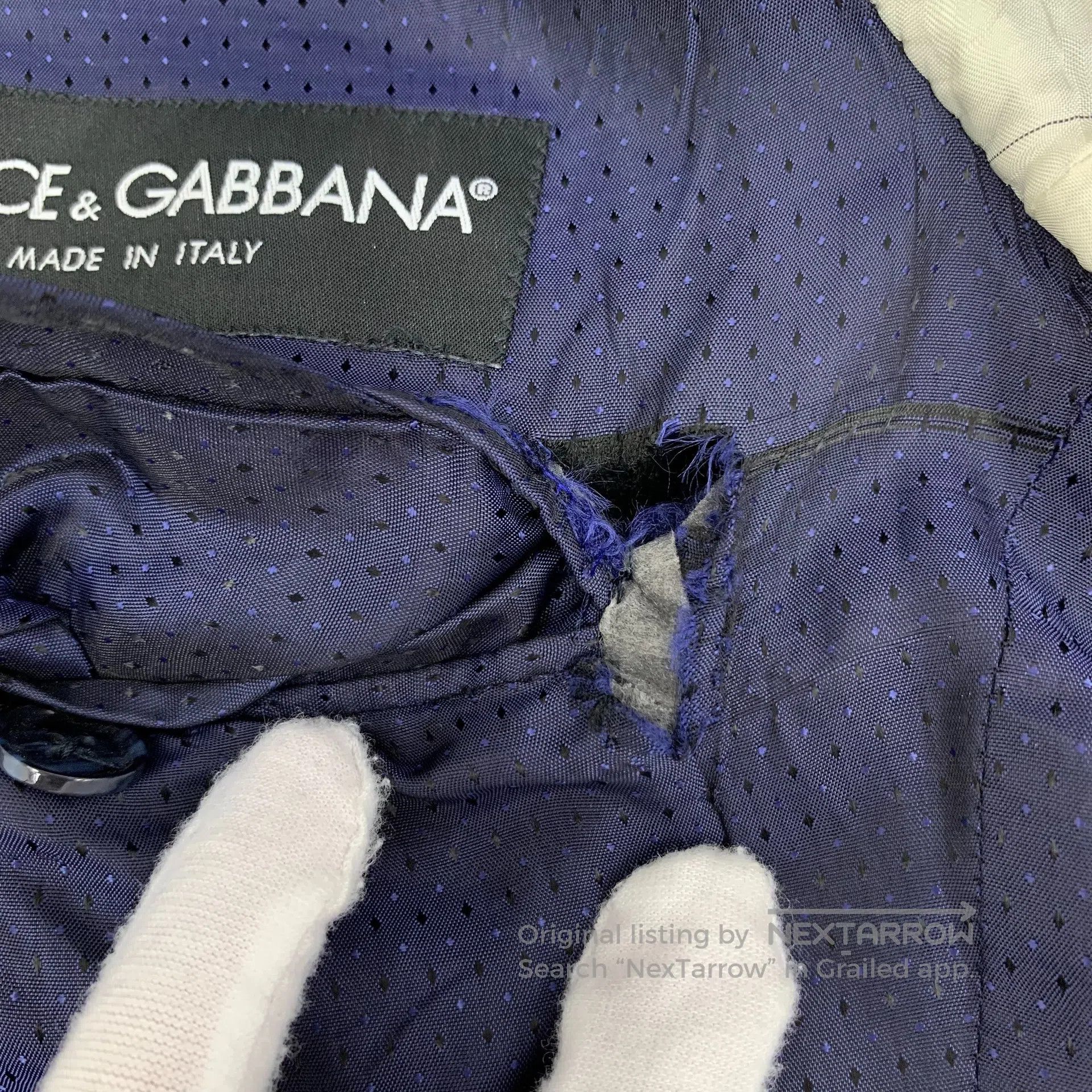 Dolce & Gabbana Dolce Gabbana Black Velvet Cotton Notched Lapel Single-Bre Size US L / EU 52-54 / 3 - 8 Thumbnail