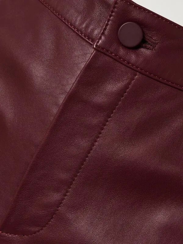 Loulou de Saison o1s22i1n1024 Nappa Leather Figari Pants in Burgundy Size 28" / US 6 / IT 42 - 4 Thumbnail