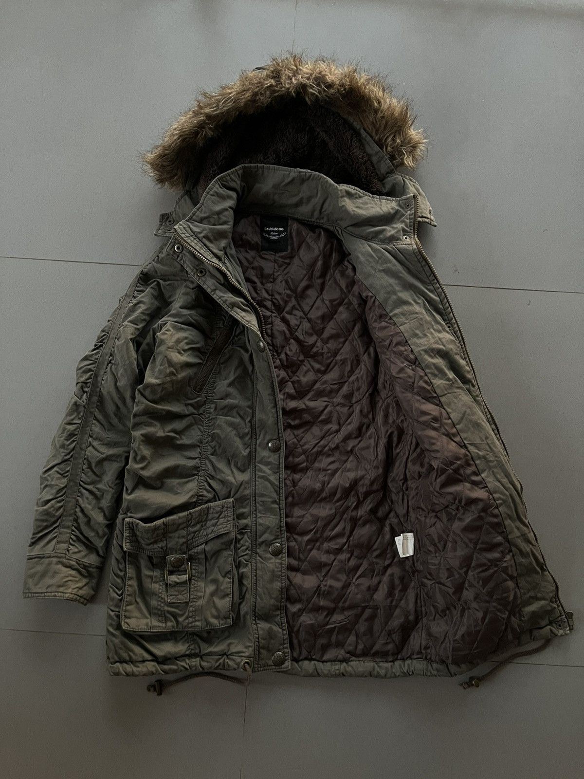 14th Addiction JAPANESE DOUBLEFOCUS FUR JACKET PARKA MULTIZIPER GOTHIC PUNK Size US M / EU 48-50 / 2 - 4 Thumbnail