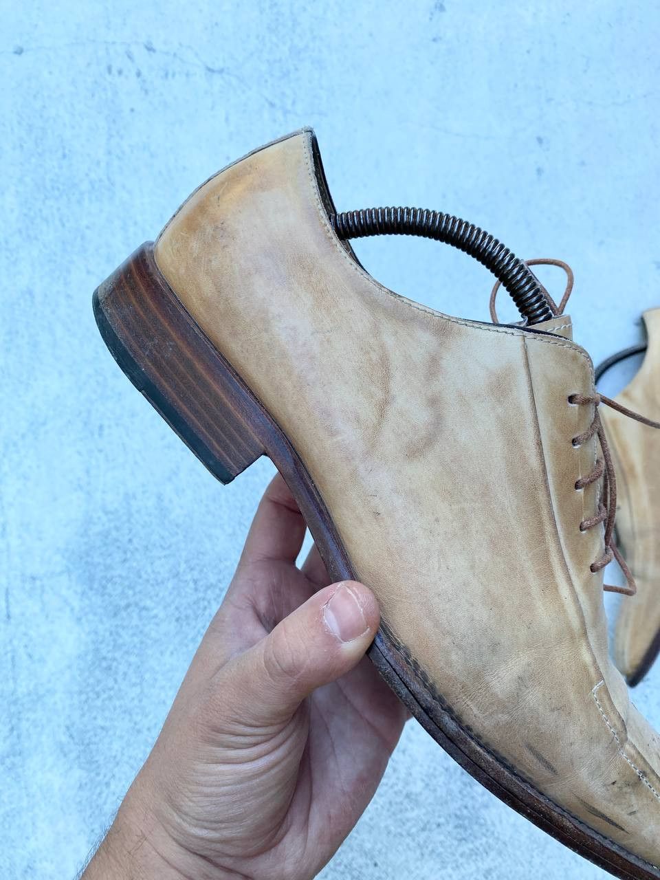 If Six Was Nine Italian Vintage Guidi style Leather Faded Shoes Size US 8 / EU 41 - 3 Thumbnail