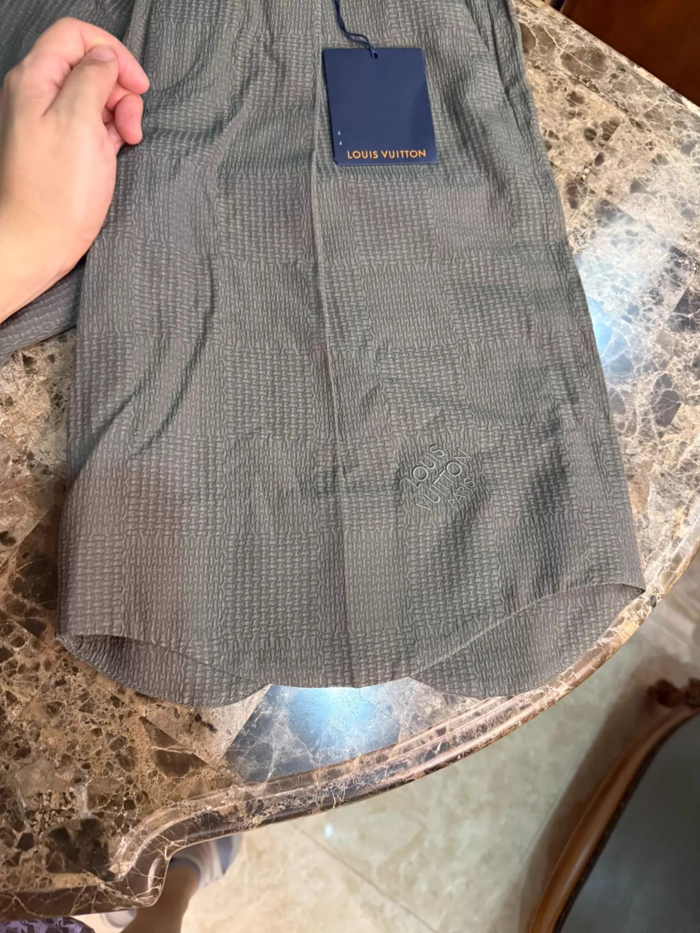 Louis Vuitton LV Monogram Irregular Hem Logo Shorts 44 BNWT Size US 28 / EU 44 - 3 Thumbnail