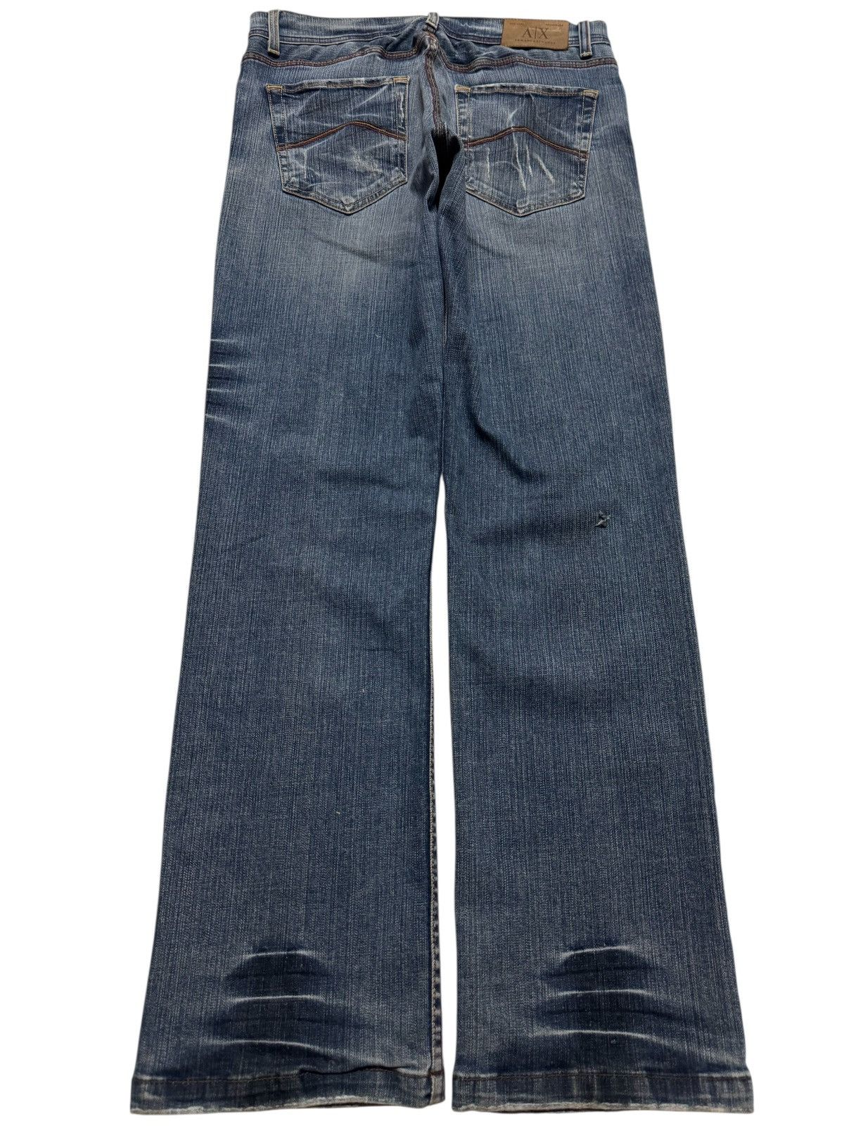 Armani Exchange 💥FLARED💥90s ARMANI EXCHANGE CLAWMARK SICK JEANS DISTRESS Size US 30 / EU 46 - 1 Thumbnail