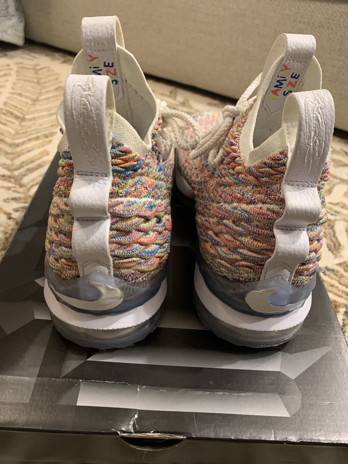 Nike Lebron 15 Fruity Pebbles Size US 10 / EU 43 - 4 Thumbnail