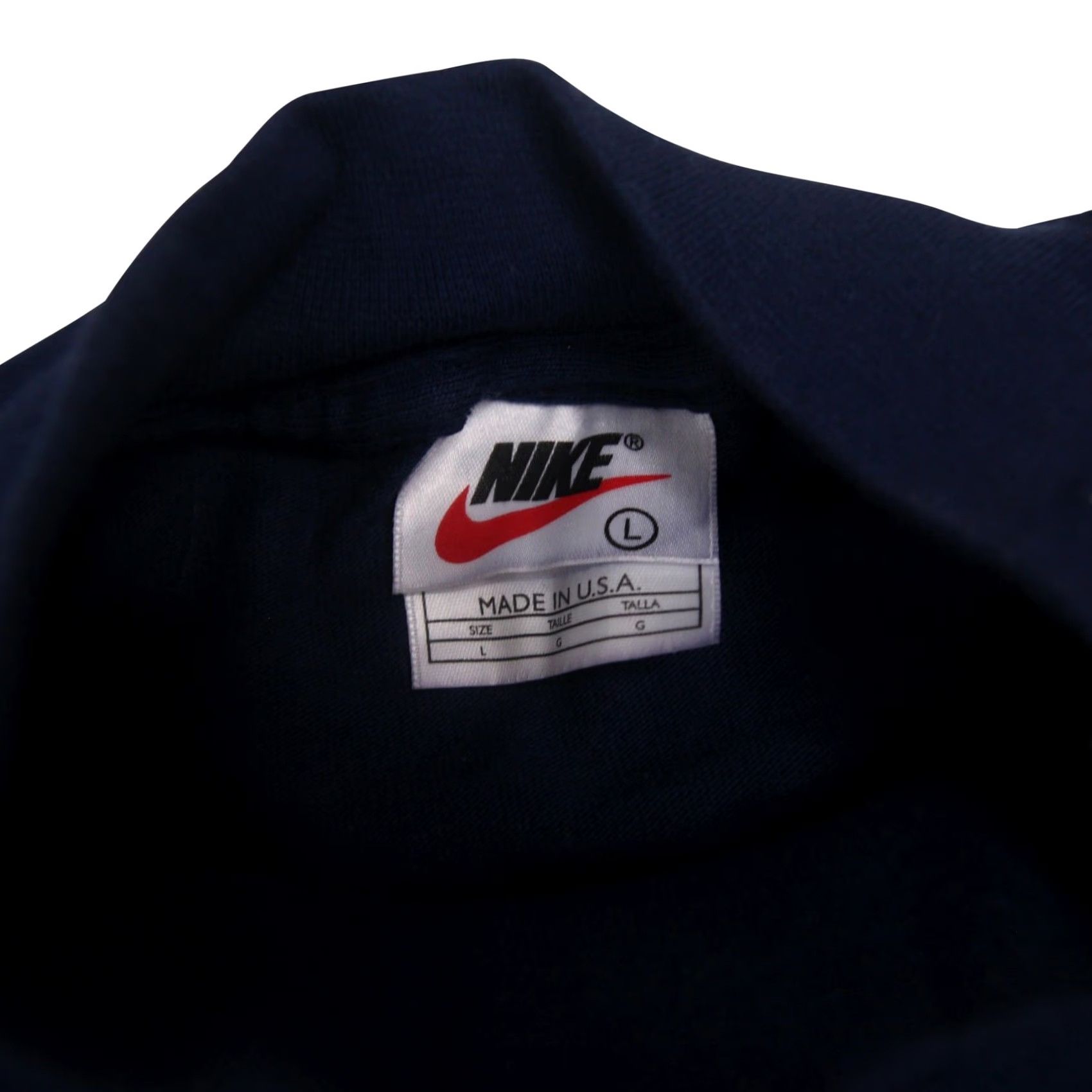 Nike VINTAGE Nike Mens Large Shirt Blue Swoosh Mock Neck Long Sleeve Size US L / EU 52-54 / 3 - 4 Thumbnail