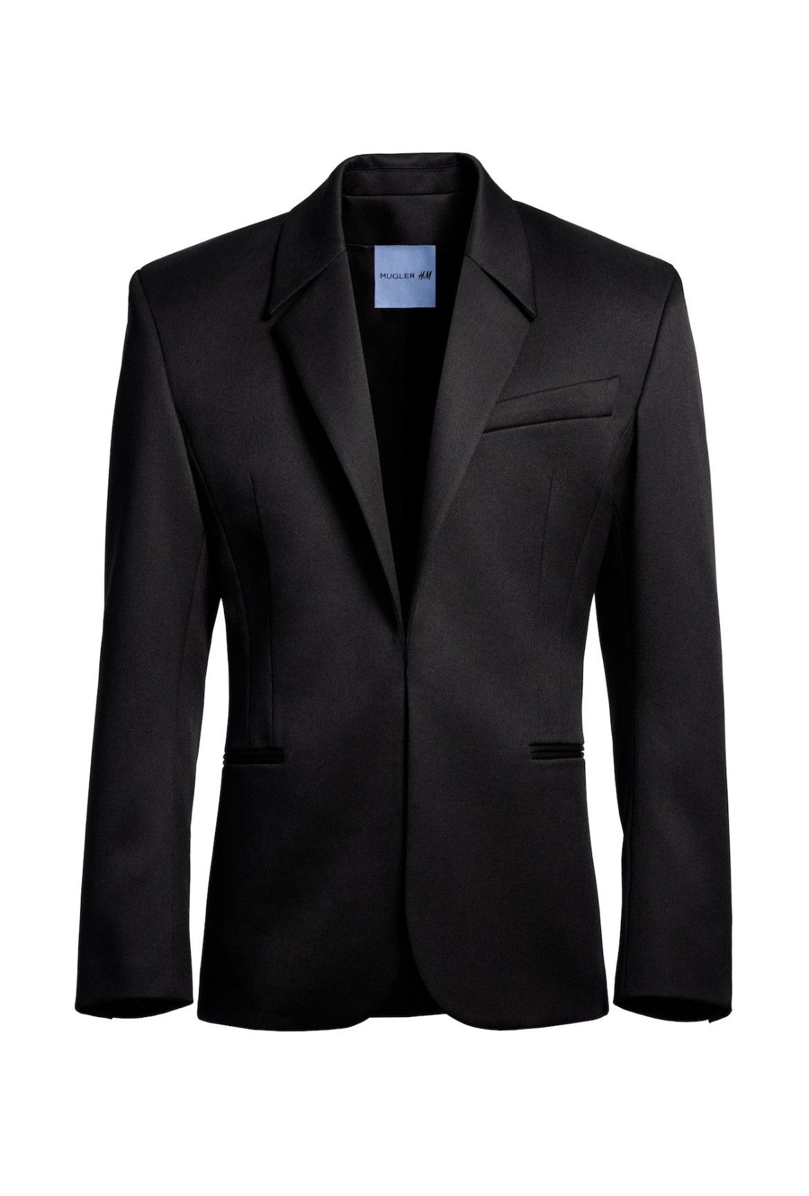 H&M × Mugler THIERRY MUGLER x H&M DEFINED WAIST WOOL BLAZER JACKET MEN’S Size 48R - 2 Thumbnail