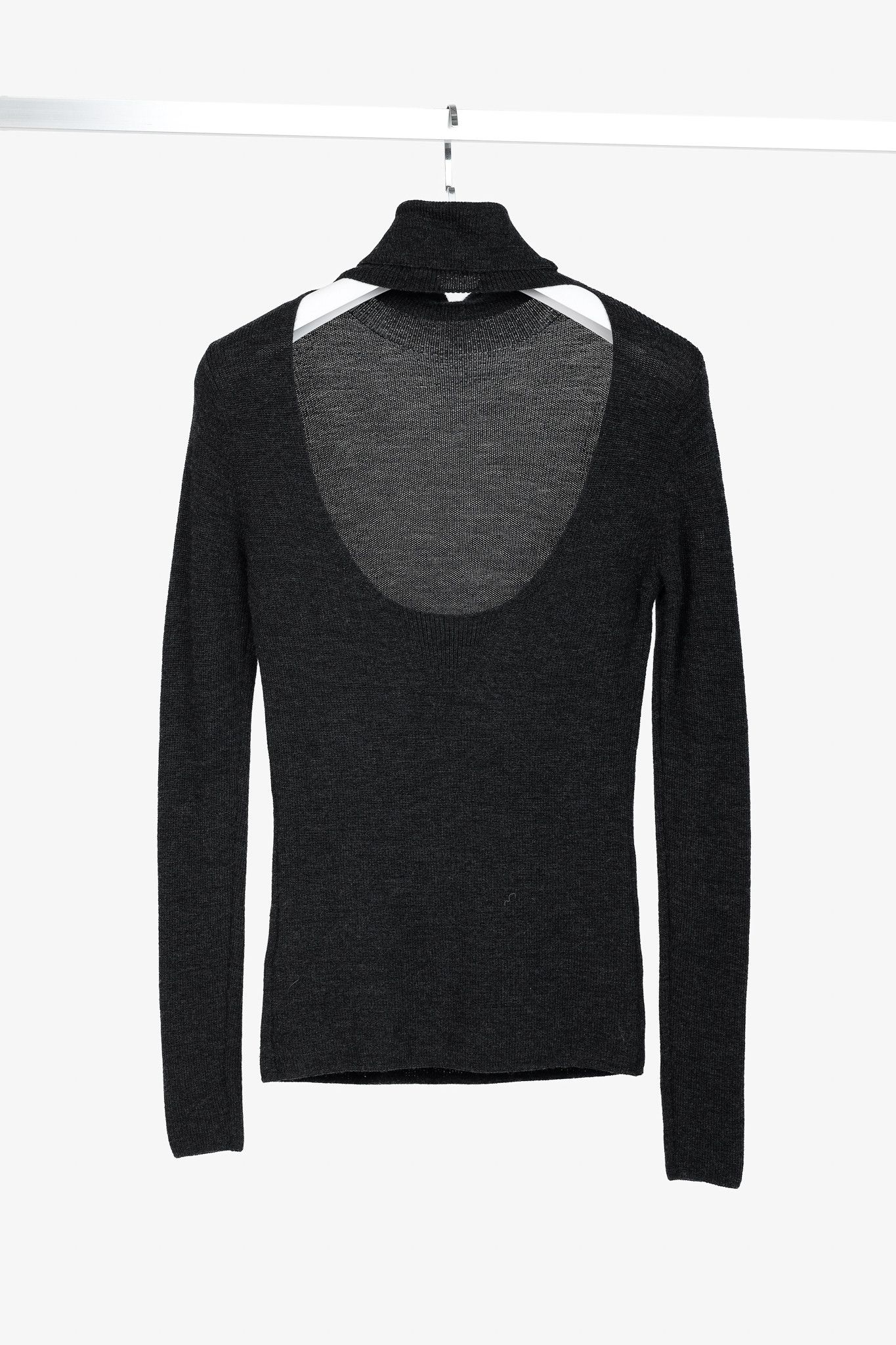Ganni Ganni Black Light Merino Wool Knit Roll Neck Sweater Size M / US 6-8 / IT 42-44 - 2 Thumbnail