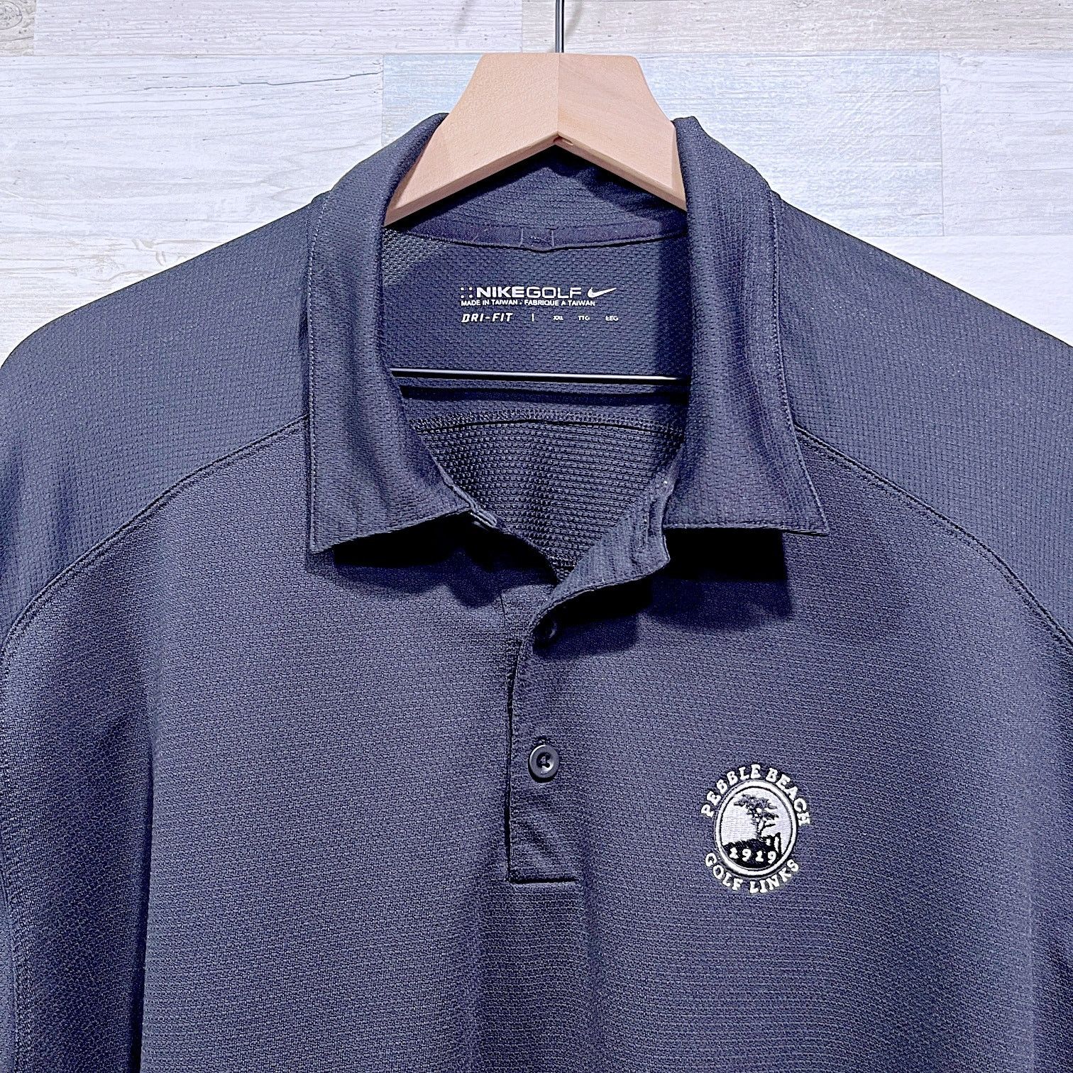 Nike Nike Pebble Beach Golf Links Polo Shirt Black Mens XXL 2XL Size US XXL / EU 58 / 5 - 2 Thumbnail