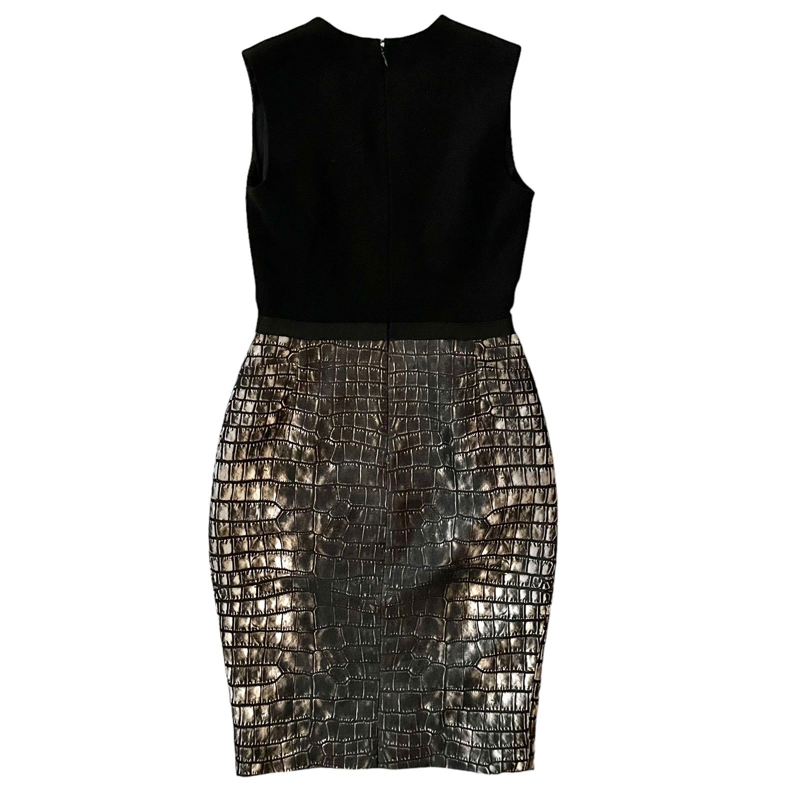 Giambattista Valli Giambattista Valli Black Surplice Crocodile Print Dress Size XS / US 0-2 / IT 36-38 - 3 Thumbnail