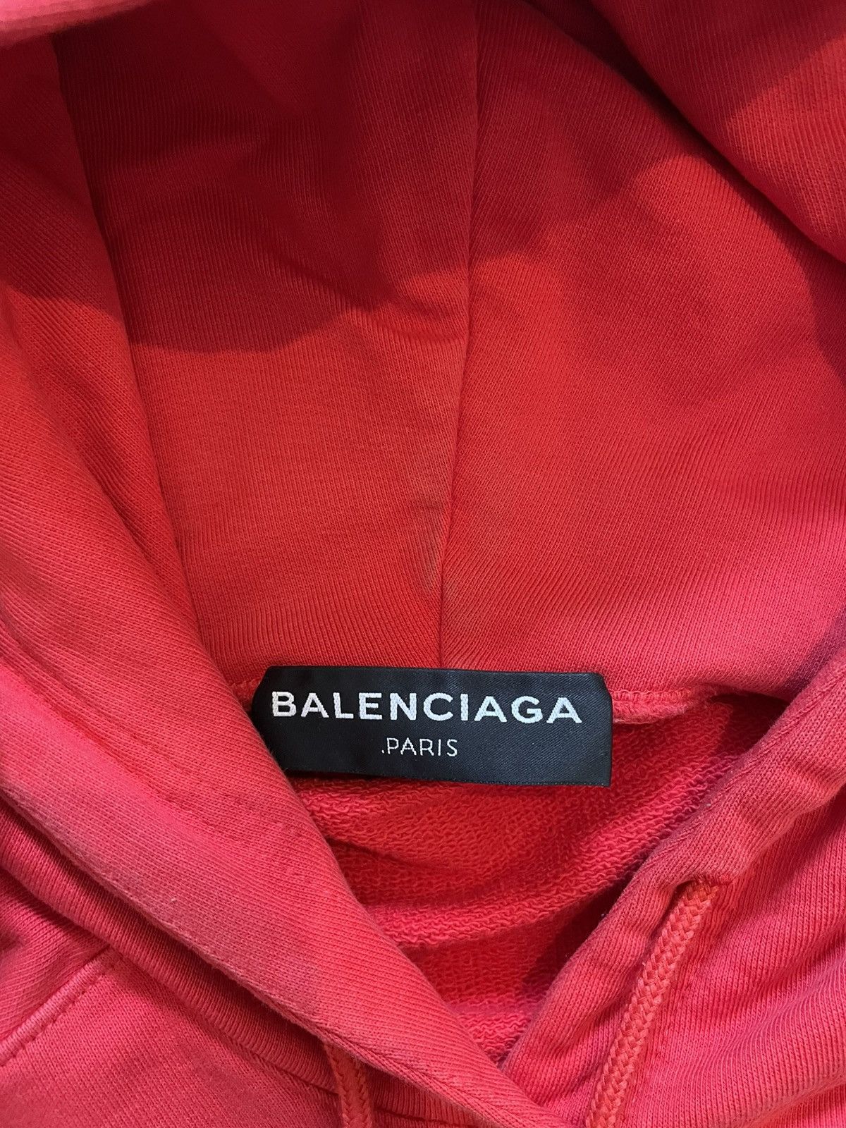 Balenciaga Balenciaga Red Boxy Cropped Hoodie Size US XXL / EU 58 / 5 - 6 Thumbnail