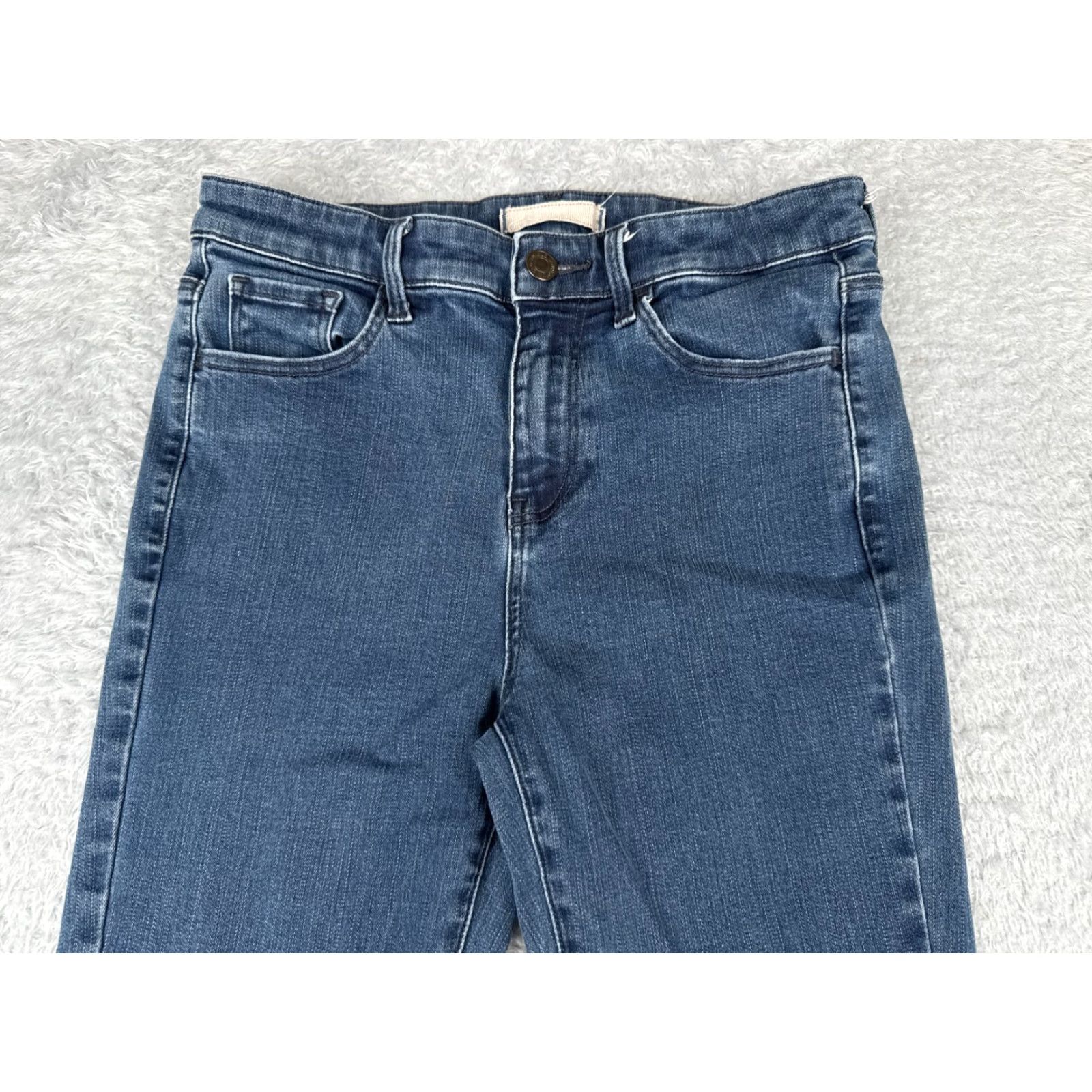 Uniqlo Uniqlo Jeans Womens 25 Blue Denim Skinny Mid Rise Cotton Blend 26x33 Size 42" / US 20 - 4 Thumbnail