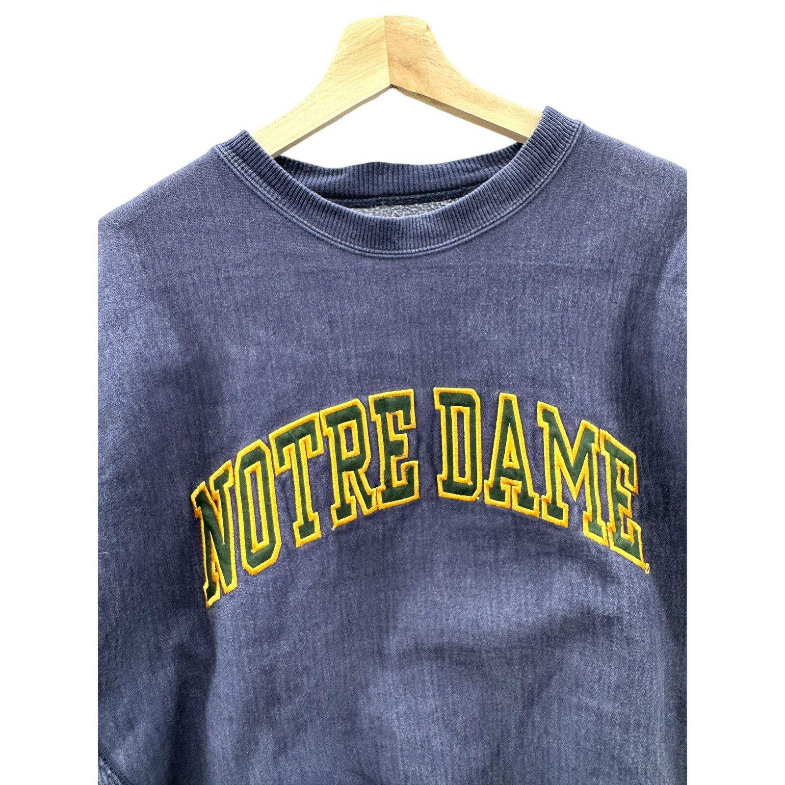Steve And Barrys × Vintage Steve & Barry's Notre Dame University Reverse Weave Crewneck Size US L / EU 52-54 / 3 - 5 Thumbnail