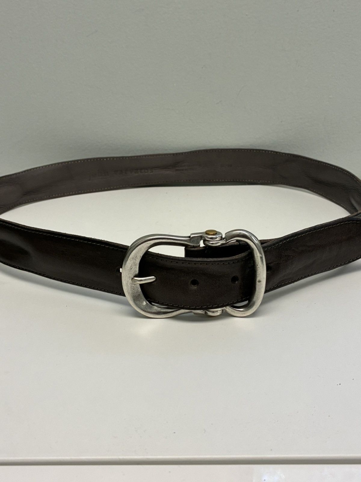John Varvatos Fibel Antique Nickel Finish Belt guitar hinge 32 Size 32 - 7 Thumbnail