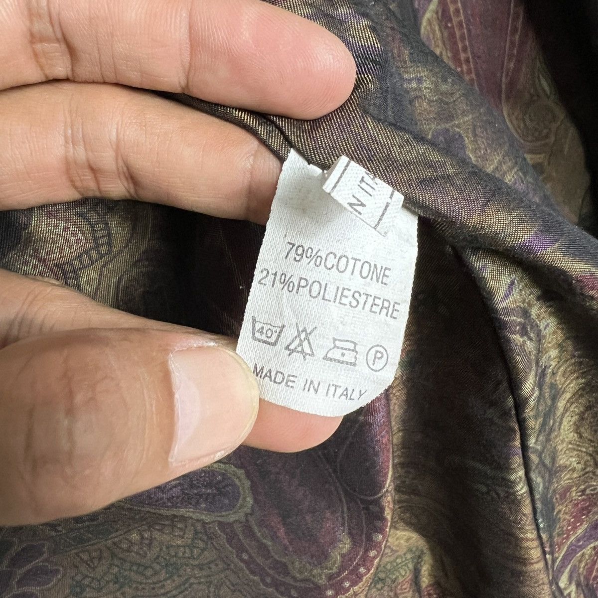 Artisan Outfitters 🔥Artisan Fur Trim Paisley Light Puffer Jacket Made In Italy Size M / US 6-8 / IT 42-44 - 15 Thumbnail
