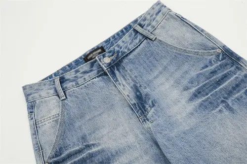 Jean Punk casual retro American distressed washed loose jeans Size US 32 / EU 48 - 4 Thumbnail