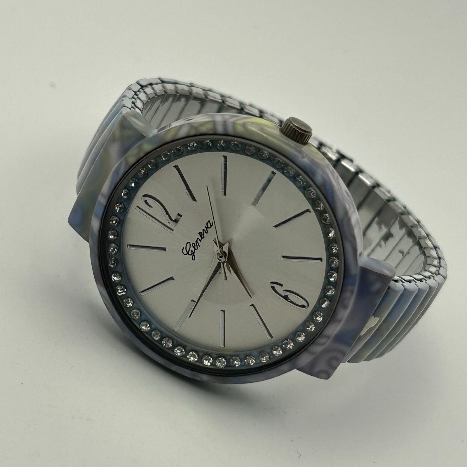 Geneva Geneva Pastel Iridescent Watch with Crystal-accented Bezel Size ONE SIZE - 4 Thumbnail
