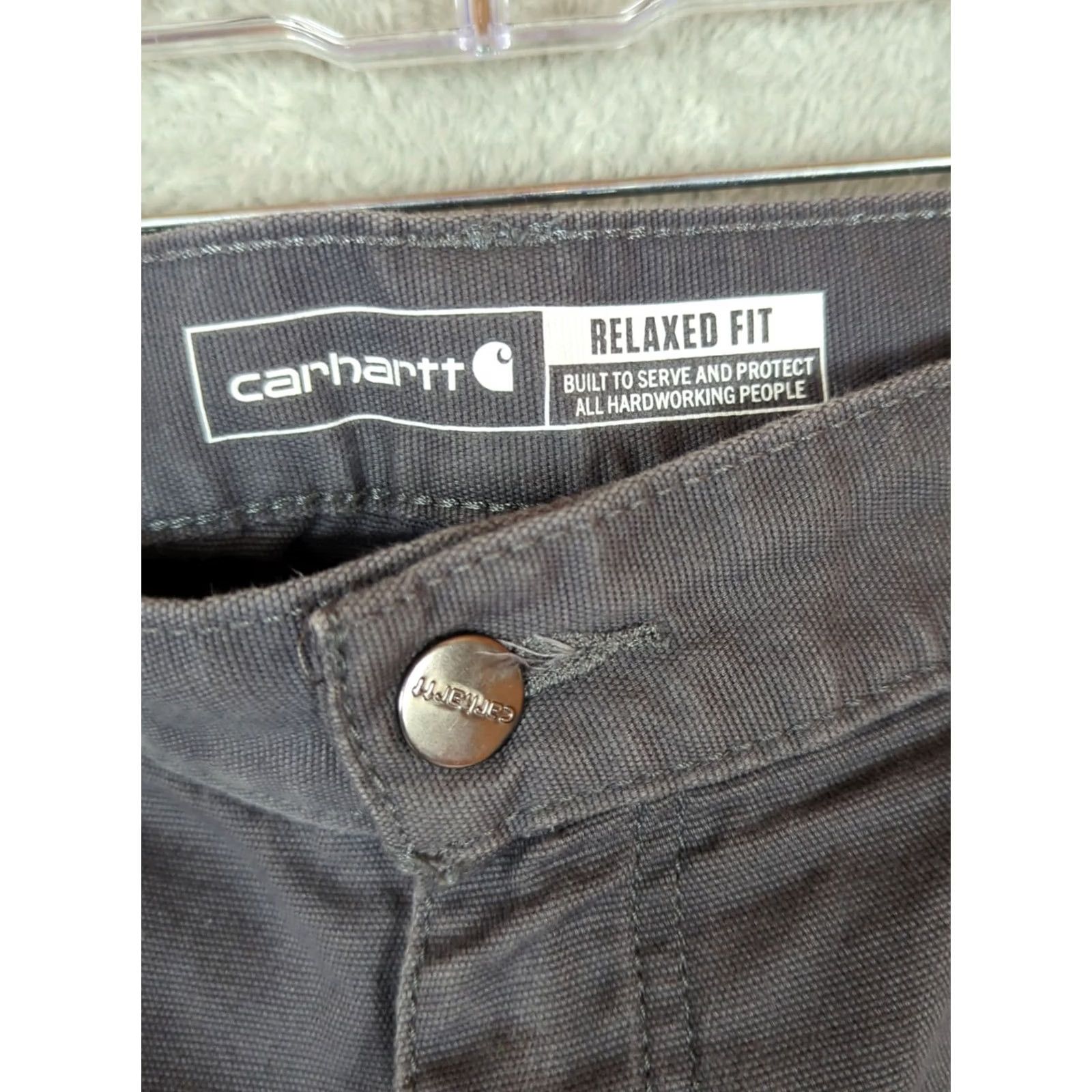Carhartt VINTAGE Carhartt Men’s Rugged Flex Relaxed Fit Gray Canvas Shorts Mens 38X9 Utility Work Size US 38 / EU 54 - 6 Thumbnail