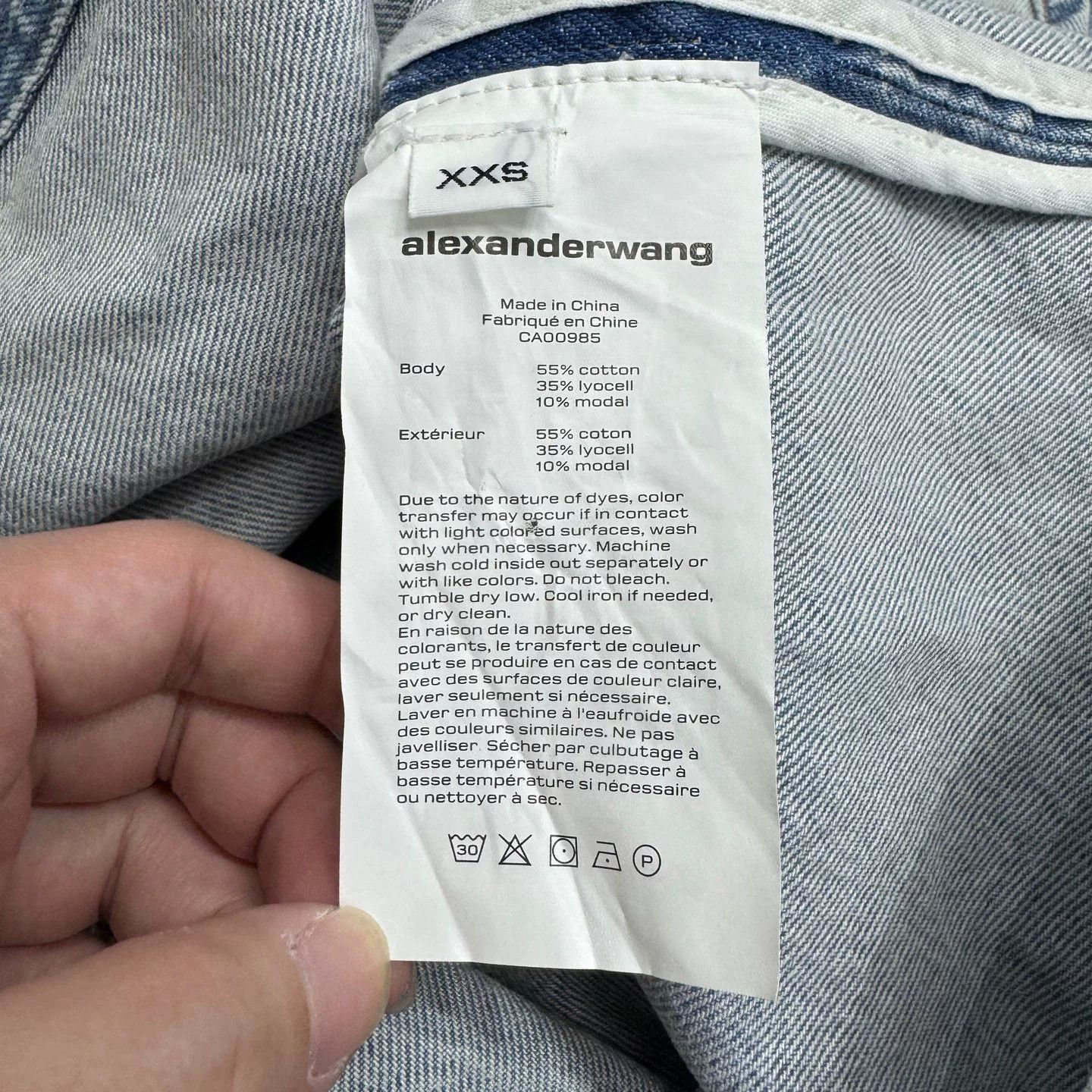 Alexander Wang alexander wang vintage denim jacket in light wash. Size US XXS / EU 40 - 4 Thumbnail