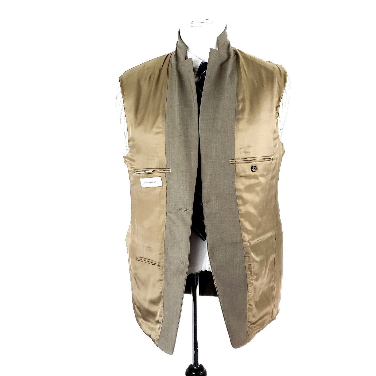 Joseph Abboud Joseph Abboud Wool 2 Button Blazer 40R Beige Birdseye Size 40R - 9 Thumbnail