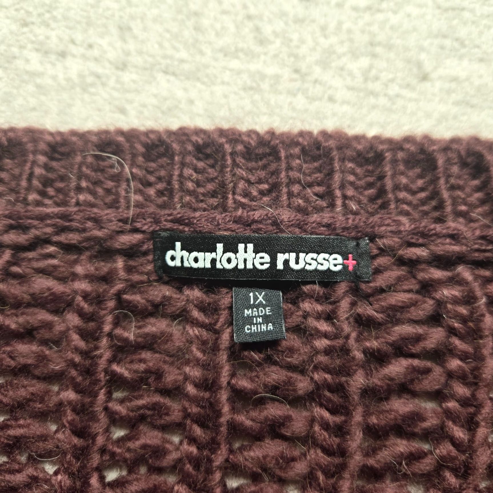 Vintage VINTAGE Charlotte Russe Sweater Pullover Top Crewneck Knit Knitwear 1X Purple Bohemian Women Size XL / US 12-14 / IT 48-50 - 3 Thumbnail