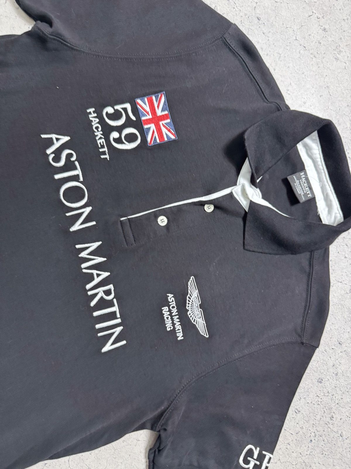 Hackett Hackett Aston Martin Racing Black Polo Shirt Size US S / EU 44-46 / 1 - 4 Thumbnail
