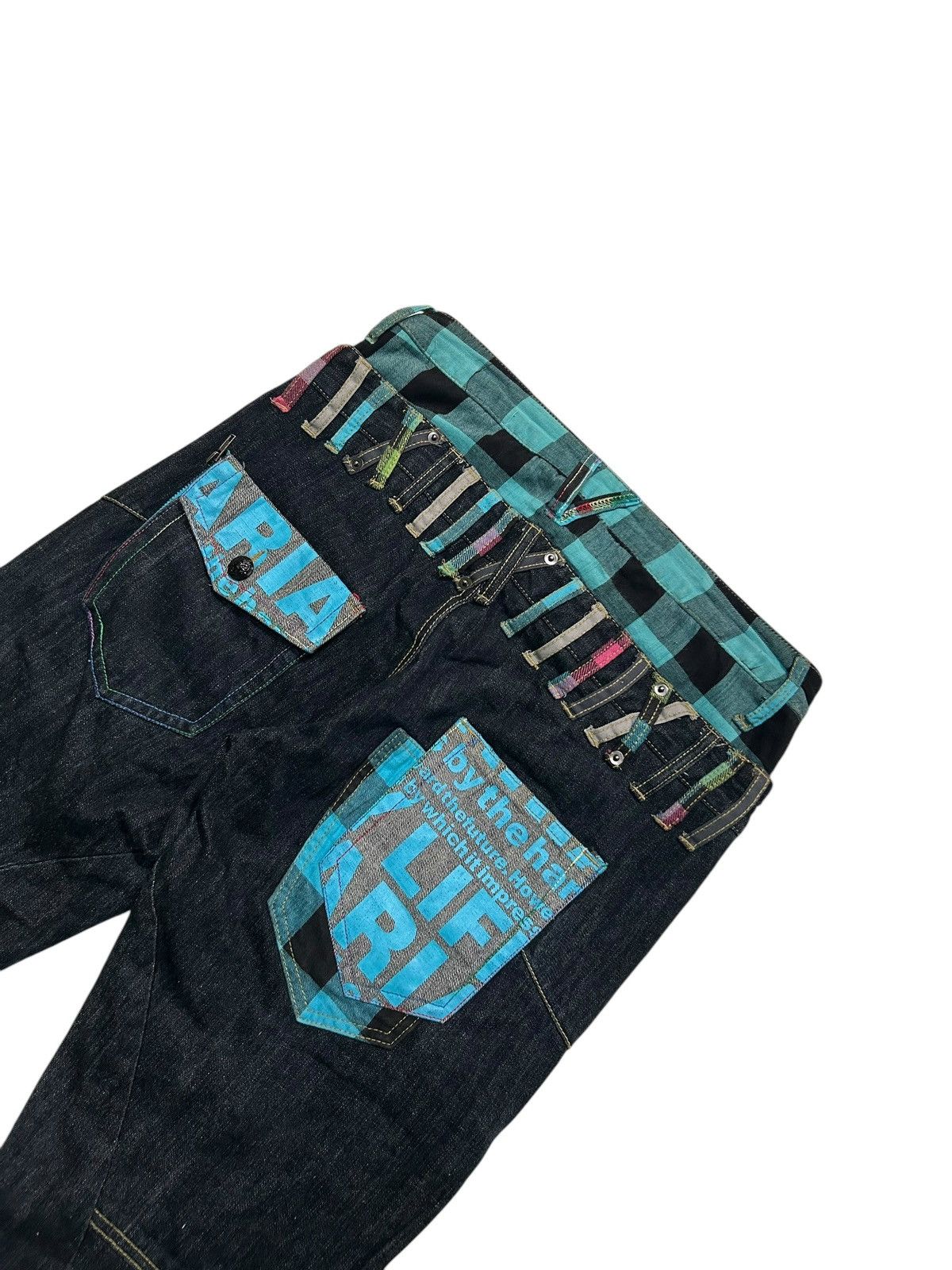 Kapital Japanese Punk Bondage Style Double Waist Rare Denim Jeans Size US 31 - 6 Thumbnail