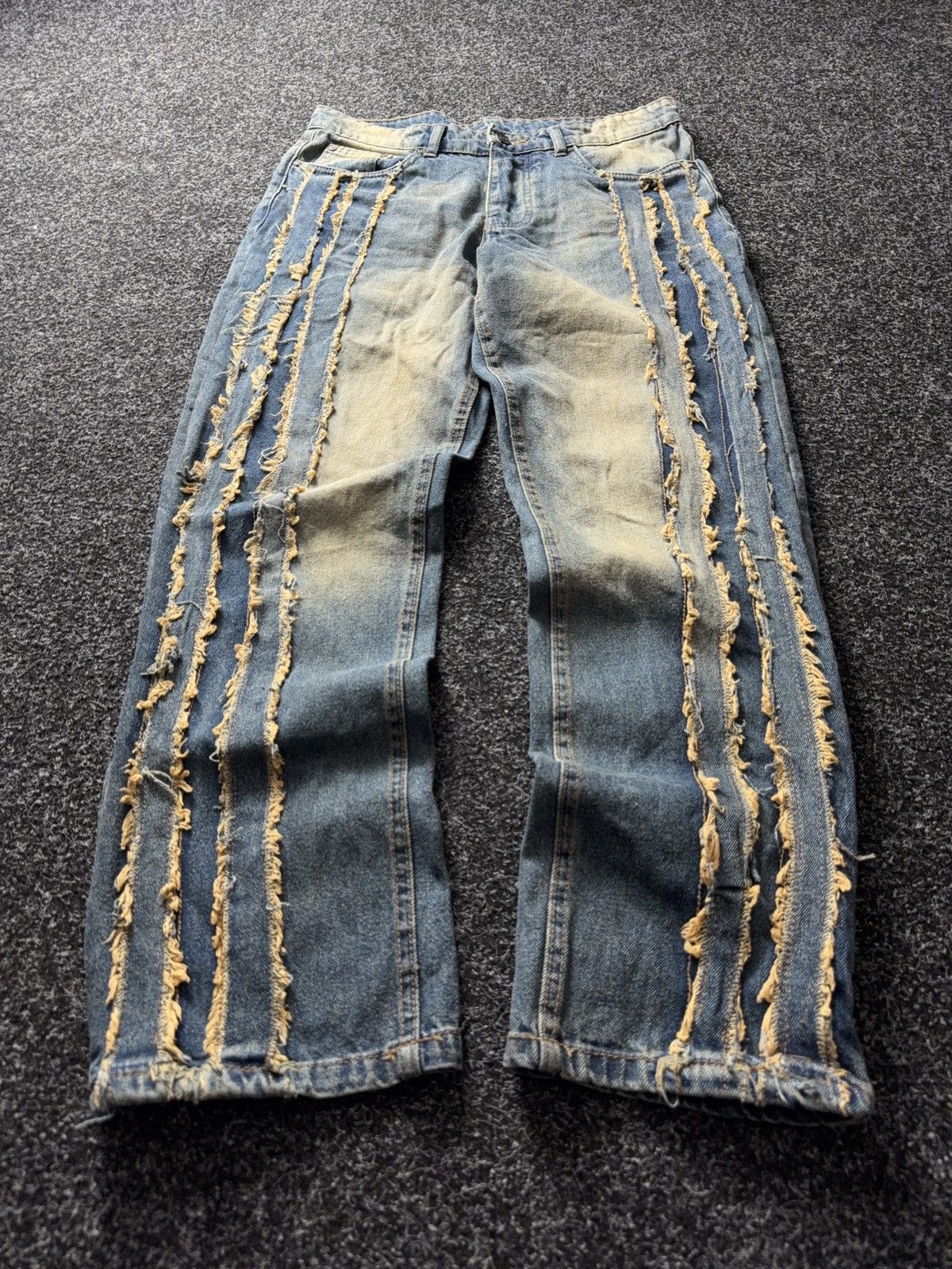 Japanese Brand Japanese Avant Garde Punk Style Distressed Panel Denim Jeans Size US 30 / EU 46 - 1 Thumbnail