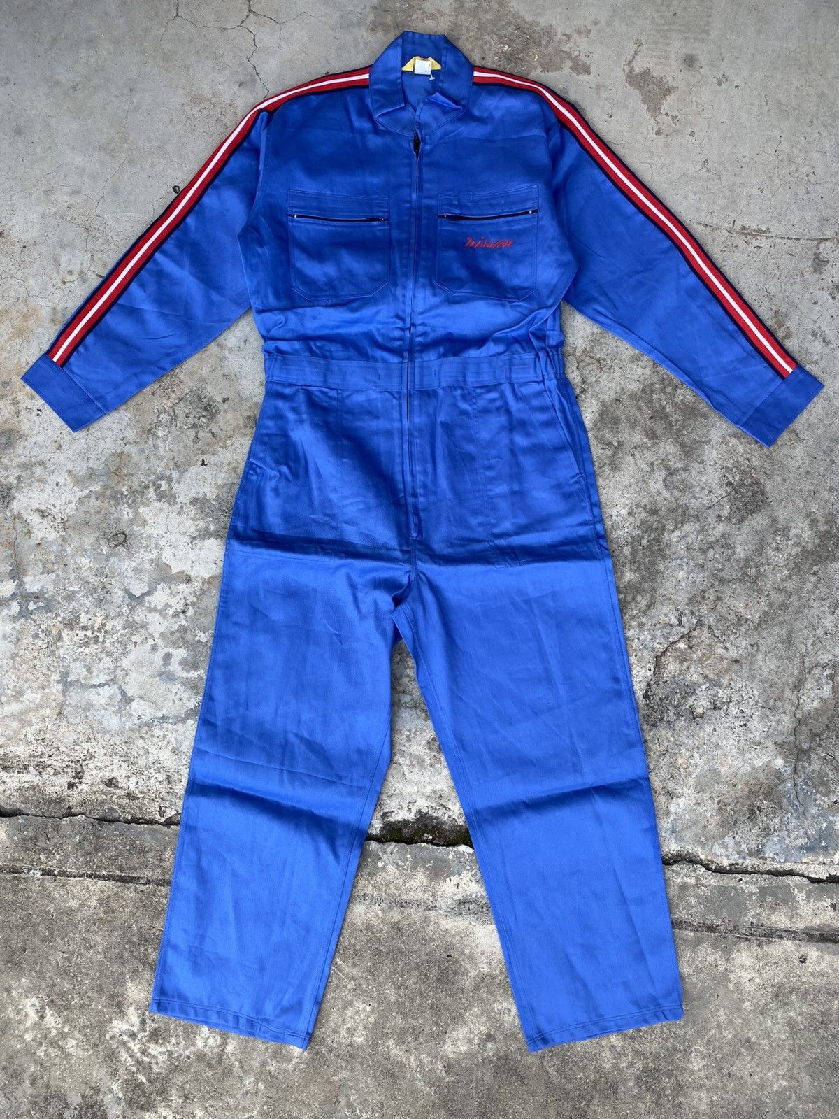 Other Vintage Nissan Mechanic Coveralls – Blue Workwear Jumpsuit Size US 35 - 4 Thumbnail