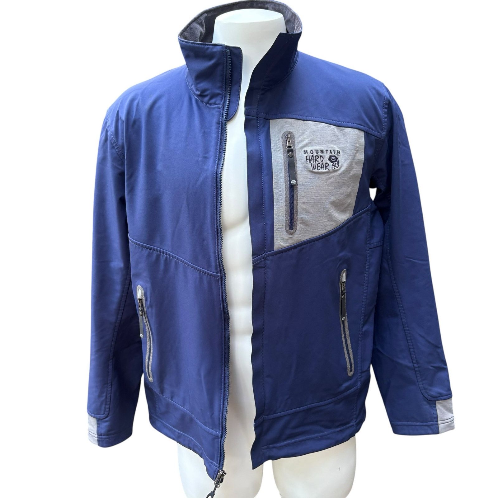 Mountain Hardwear Mountain Hardwear Jacket Sz L Blue Conduit Soft Shell Zip Size US L / EU 52-54 / 3 - 5 Thumbnail