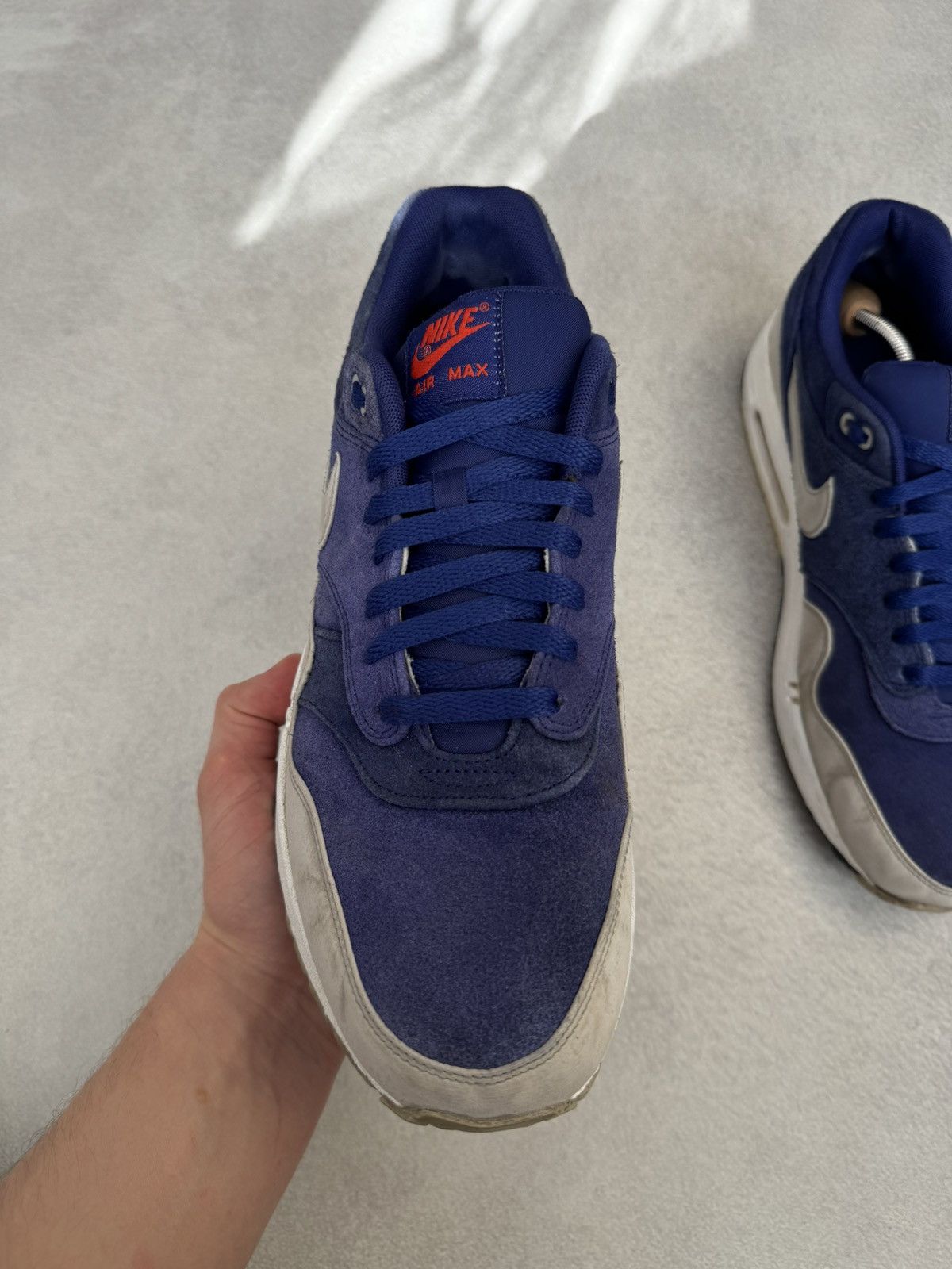 Nike Nike Air Max 1 Premium Deep Royal Granite US12 512033-408 Size US 12 / EU 45 - 6 Thumbnail