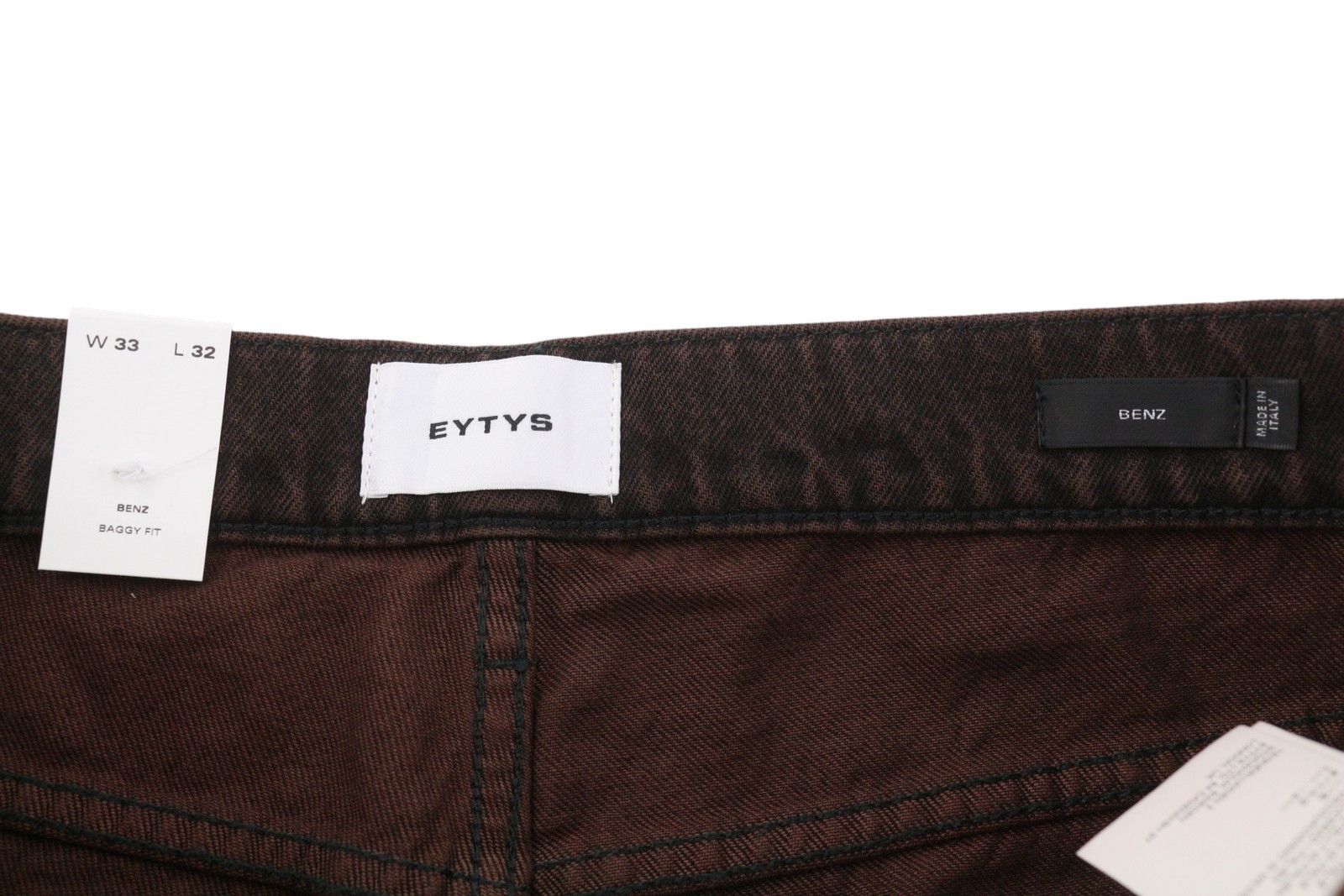Eytys BENZ SEPIA BAGGY FIT W33/L32 Brown Faded RRP370 88882 Size US 33 - 8 Thumbnail