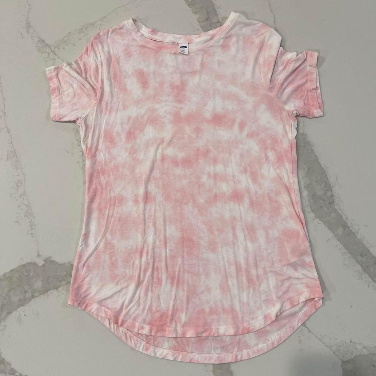 Old Navy Old Navy Luxe Pink White Tie Dye Crewneck Shirt Womens Small Size S / US 4 / IT 40 - 1 Thumbnail