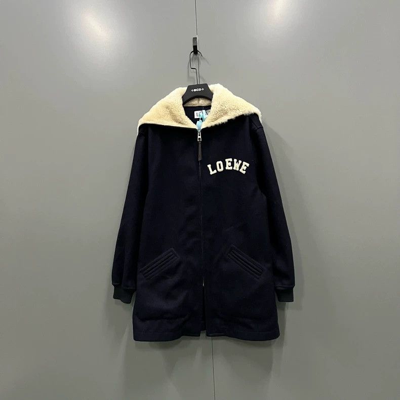Loewe LOEWE Sheep's woolen coat with leather lining Size XL / US 12-14 / IT 48-50 - 1 Thumbnail
