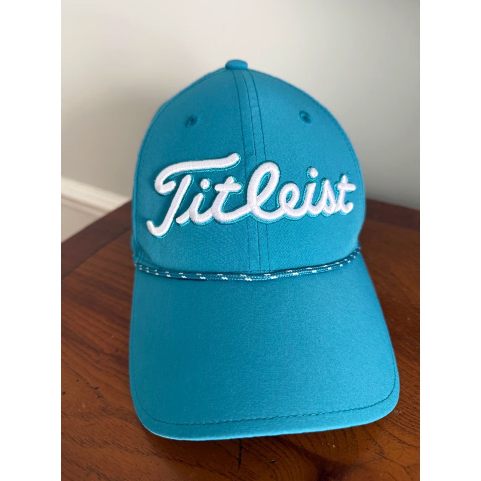 Titleist Titleist Rope Strapback Hat Blue Turquoise Teal Script Snapback Unisex Adults One Size (Blue) Size ONE SIZE - 3 Thumbnail