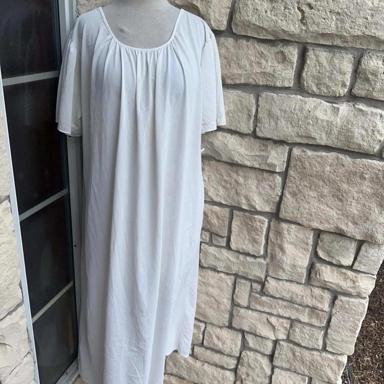 Other White vintage 80s midi dress 80s #sleepwear Size L / US 10 / IT 46 - 1 Thumbnail