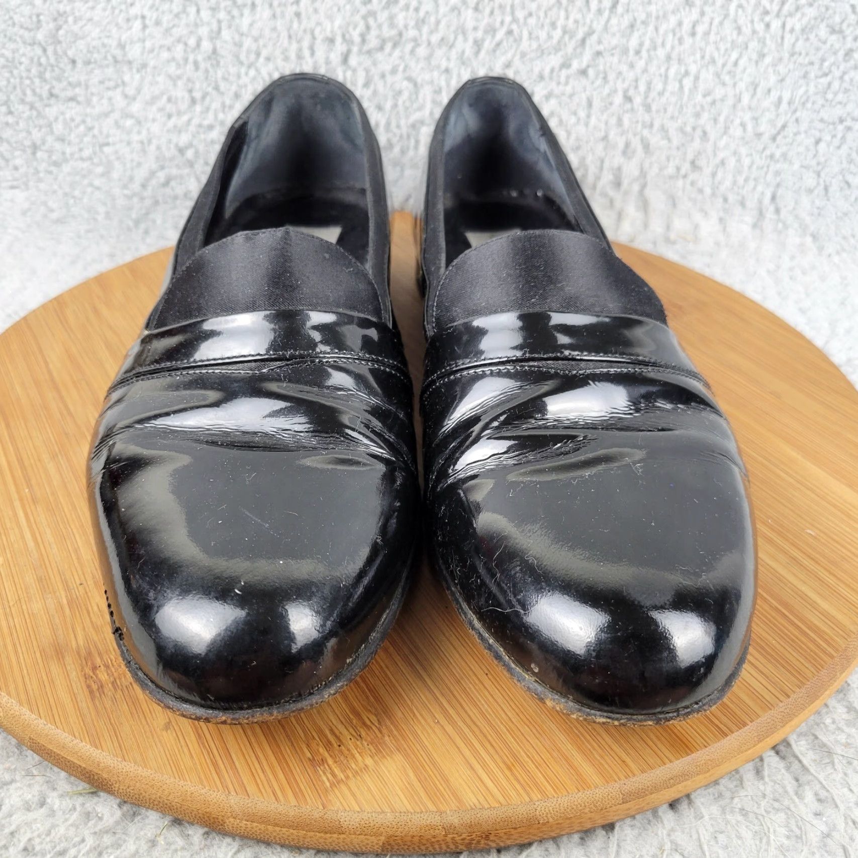 Mezlan Black Patent Leather Slip-On Loafers Mezlan Dress Loafers Mens 10.5 Black Patent Leather From  main image 3