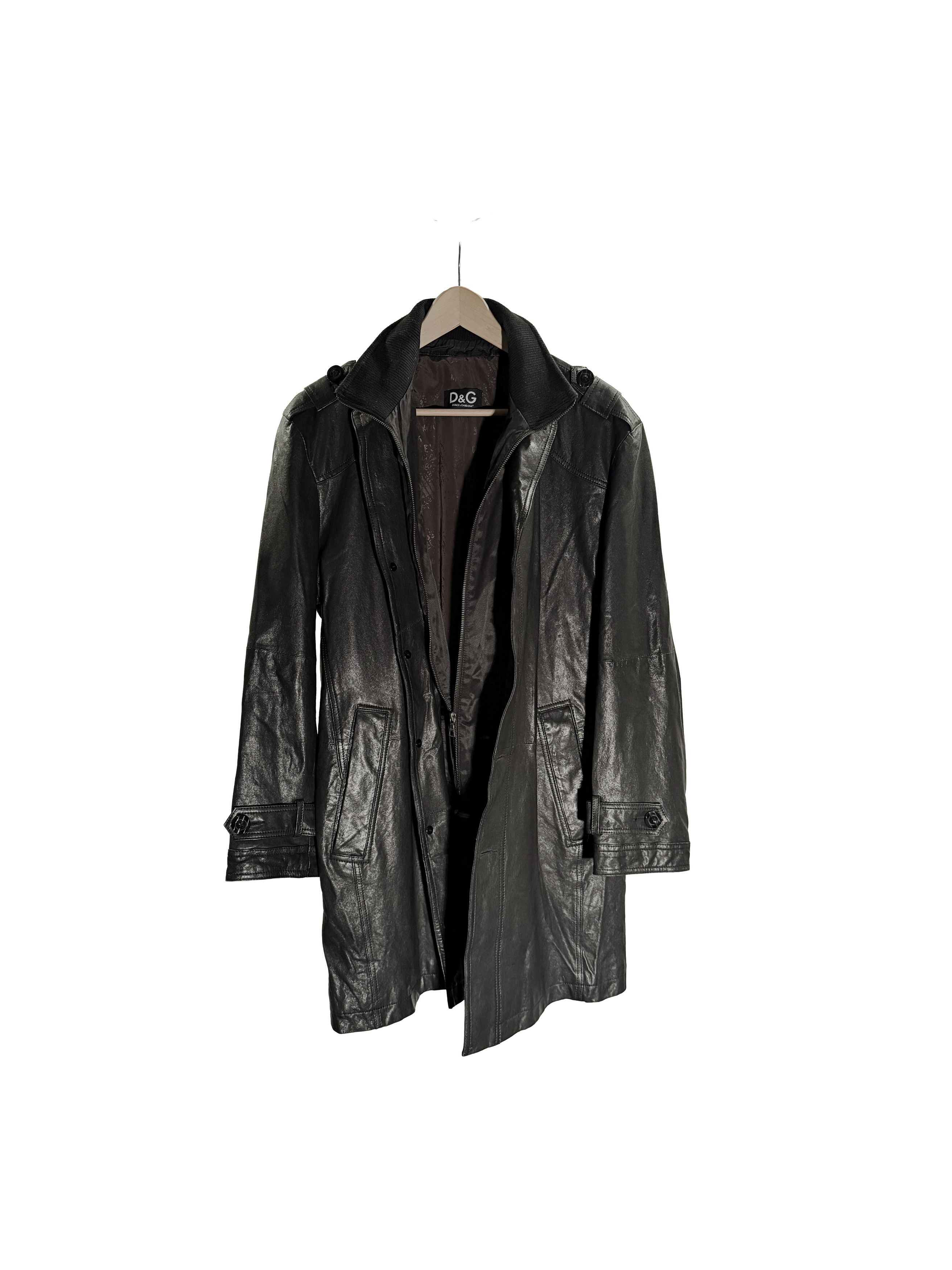 Dolce & Gabbana Dolce & Gabbana Military Leather Carcoat Size US S / EU 44-46 / 1 - 2 Thumbnail