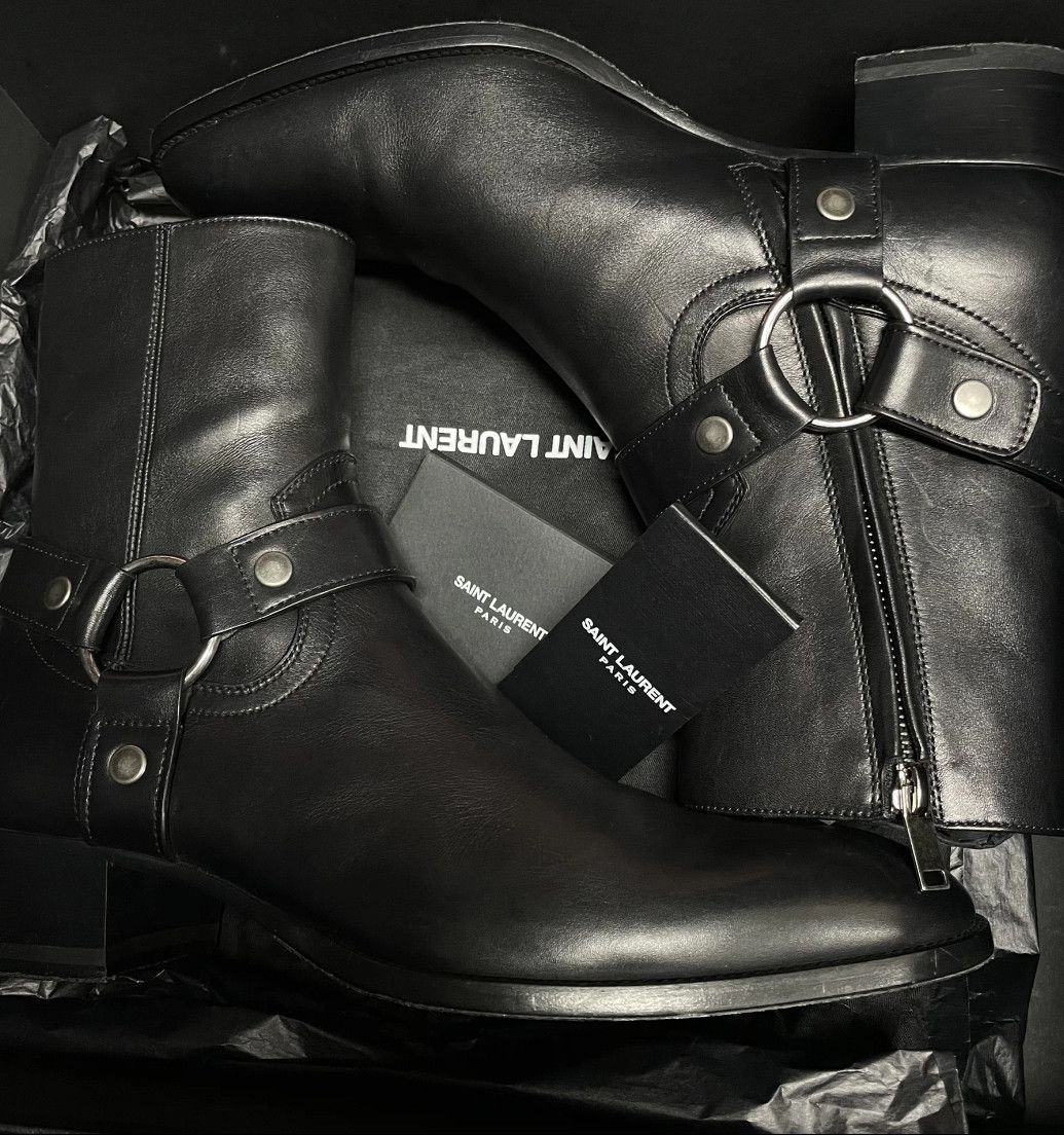 Saint Laurent Paris SS14 Western Buckle Duckies Boots | Grailed
