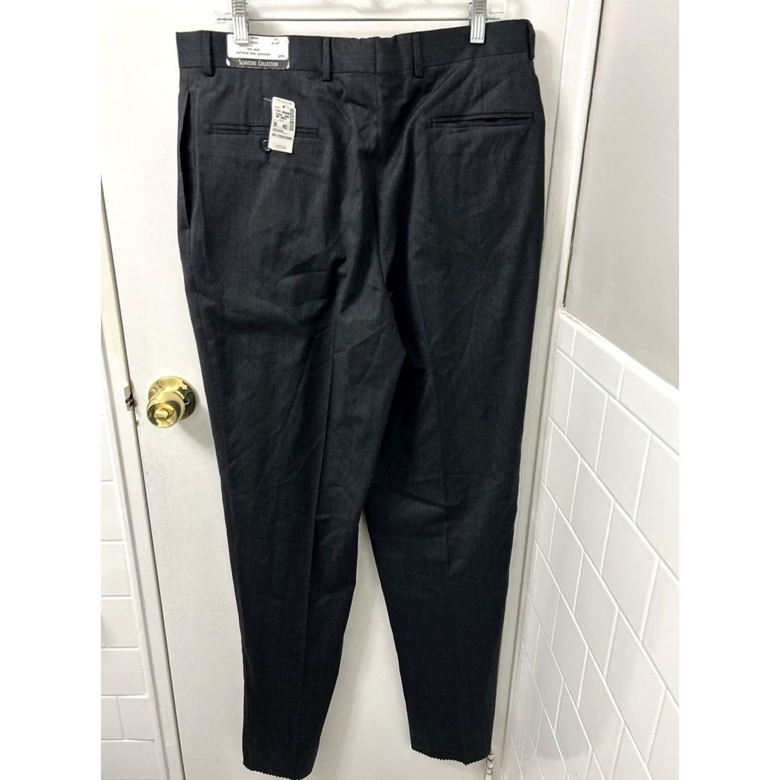 Jos. A. Bank VINTAGE? No. Jos A Bank Signature Collection Dress Pants Mens 35x37 Gray Wool NWT Size US 35 - 7 Thumbnail