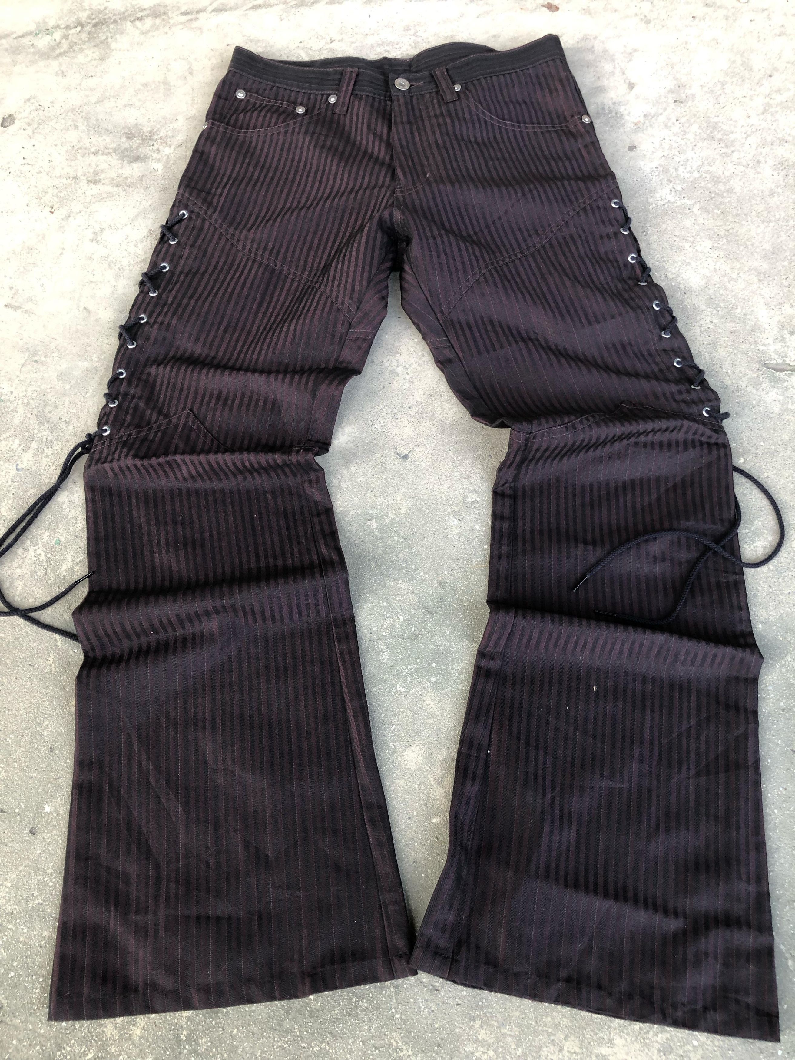 Japanese Brand × semanticdesign Semantic Design Lace Up Flared Pants Size US 30 / EU 46 - 1 Thumbnail