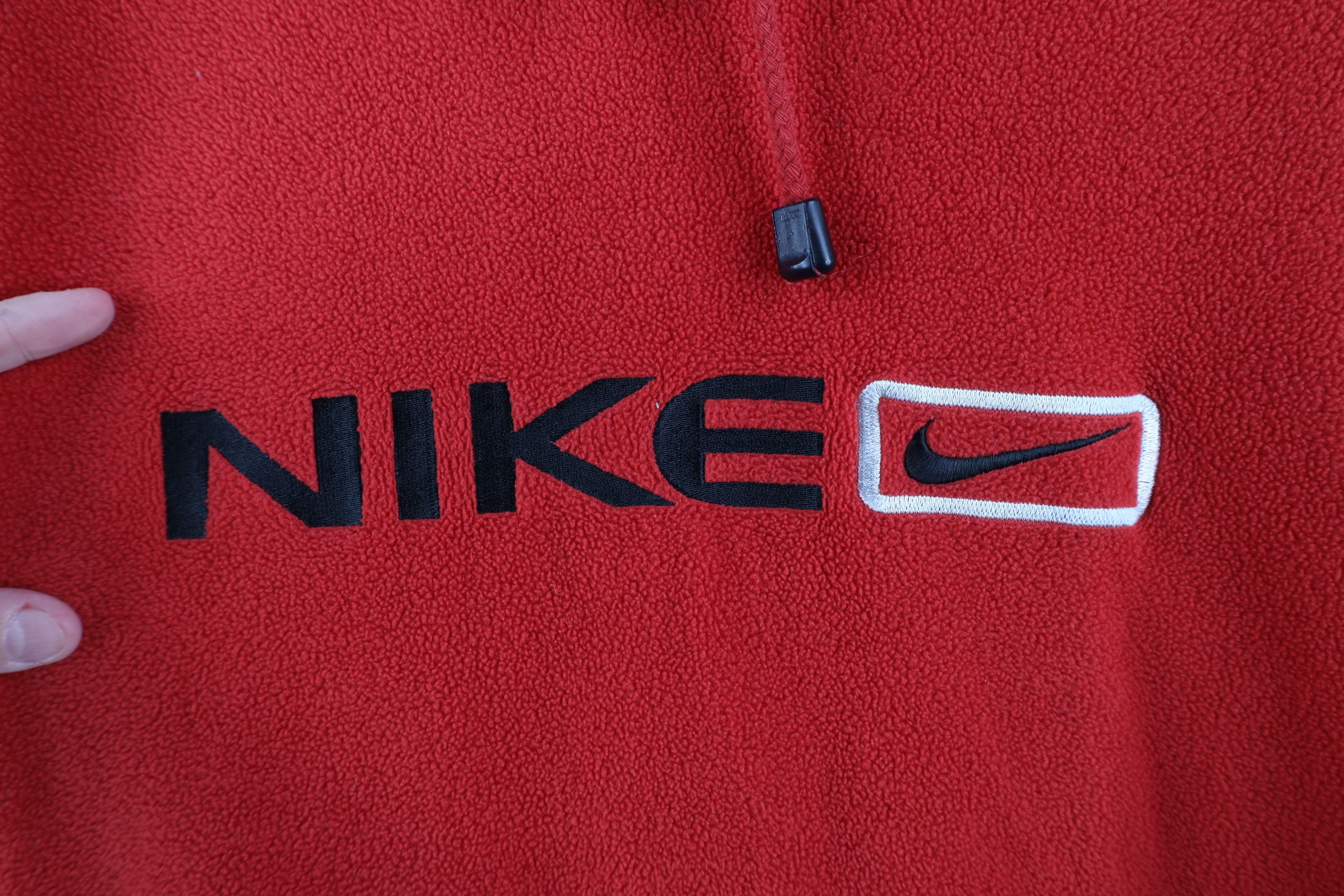 Nike Vintage Nike Travis Scott Center Swoosh Fleece Hoodie Red Size US XXL / EU 58 / 5 - 5 Thumbnail