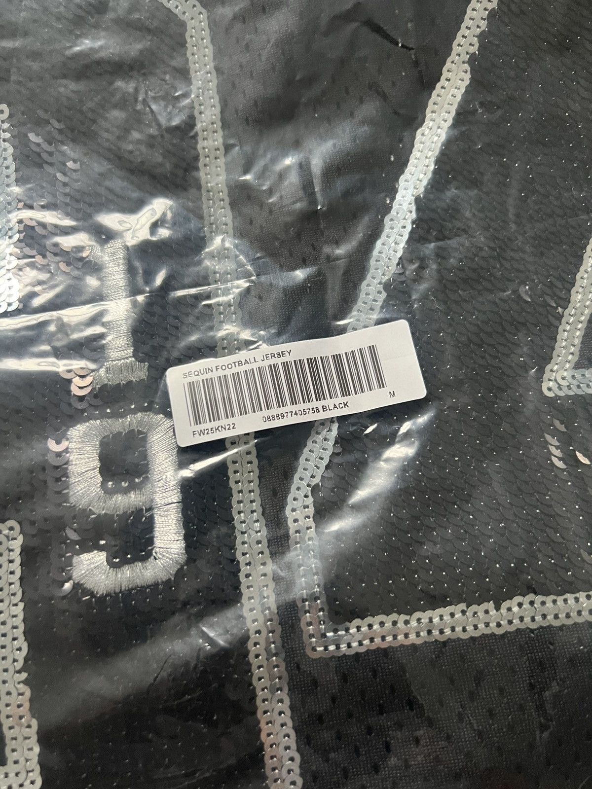 Supreme Supreme Sequin Football Jersey Black Size Medium Size US M / EU 48-50 / 2 - 2 Thumbnail