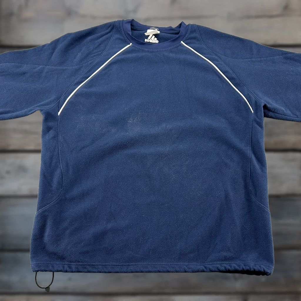 Adidas VINTAGE adidas Sweatshirt Mens XL Blue Navy Pullover 1/4 Zip Fleece Polyester Soccer Y2K Sweatshirt Size US XL / EU 56 / 4 - 1 Thumbnail