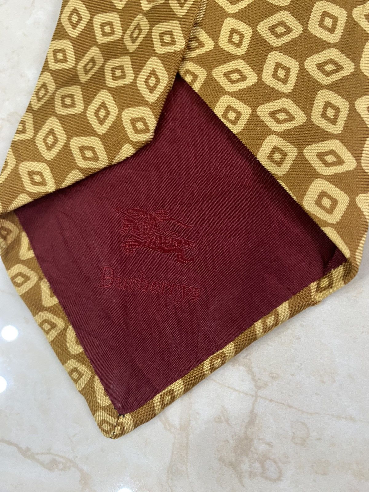 Burberry 💥VINTAGE BURBERRYS neck tie silk made in England ties Size ONE SIZE - 4 Thumbnail