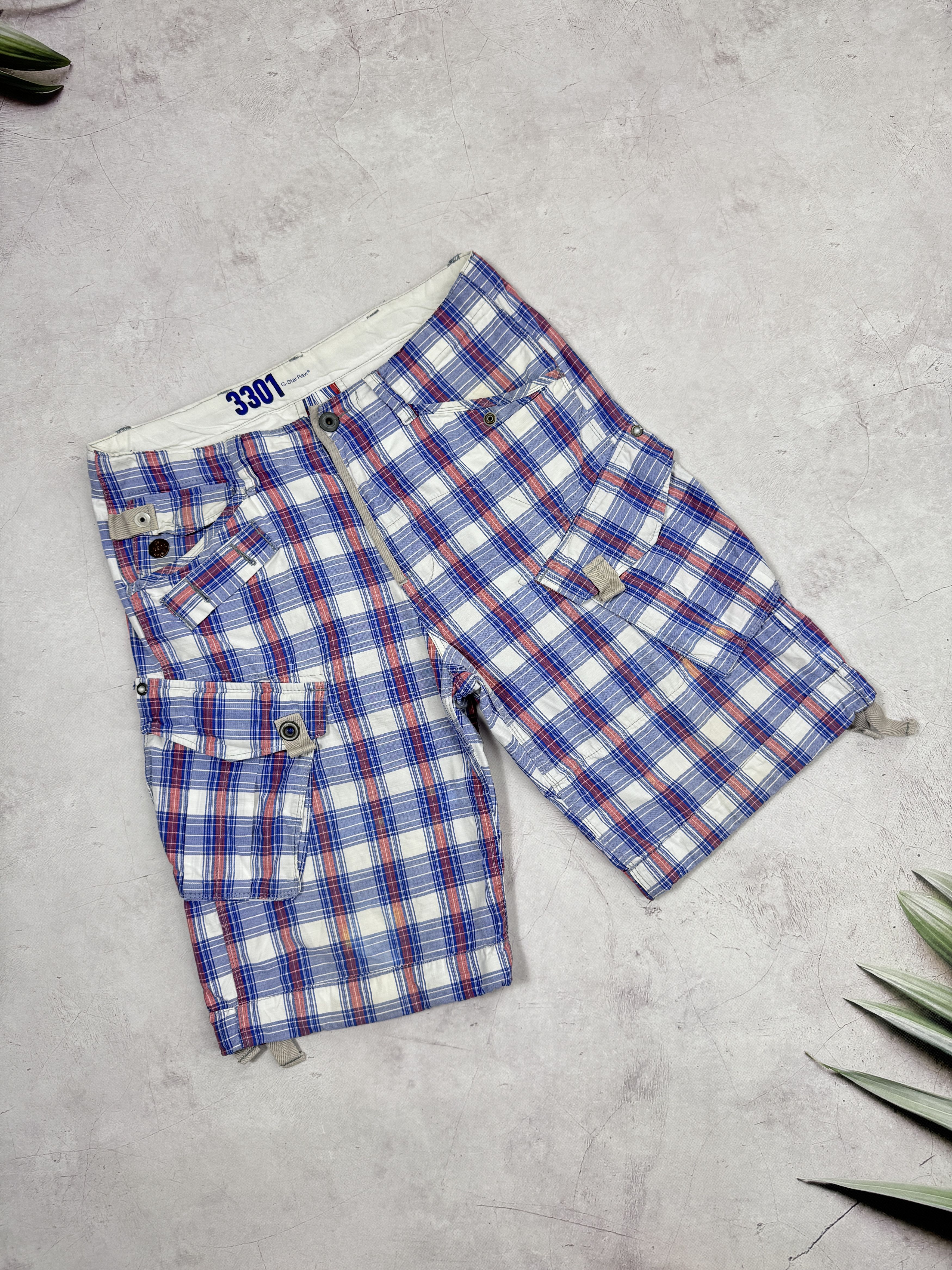 G-Star G-Star Raw Cargo Shorts Multicolor Check Size US 31 - 5 Thumbnail