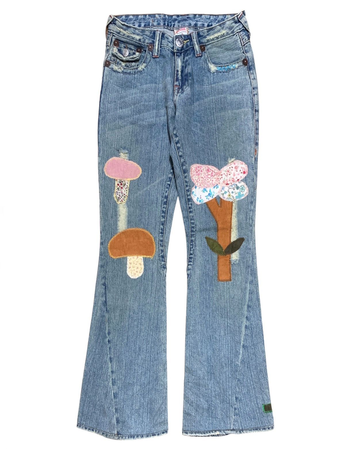 True Religion Vintage True Religion Joey Big T y2k Patchwork Bootcut Jeans Size 29" - 1 Thumbnail